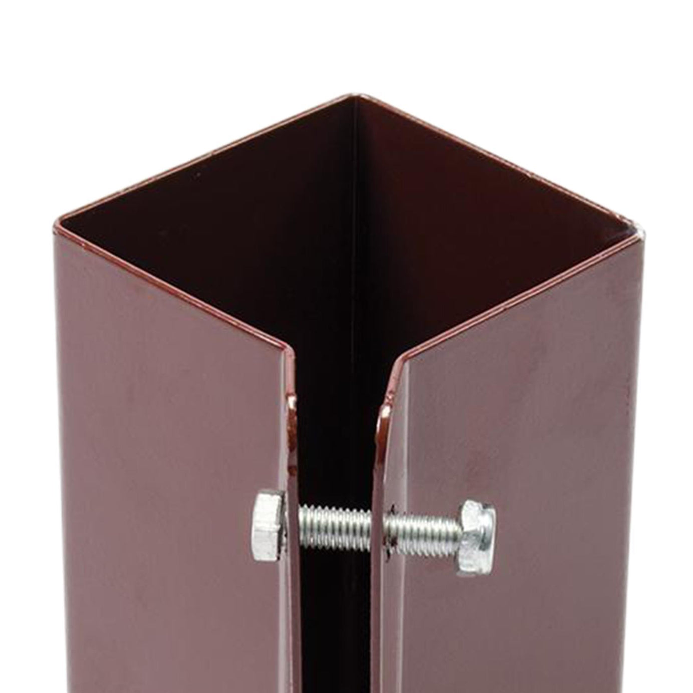 Fence Post Support Bolt Down 4" 100mm Garden Holder Like Metpost Bolt Grip Brown Pack Of 4