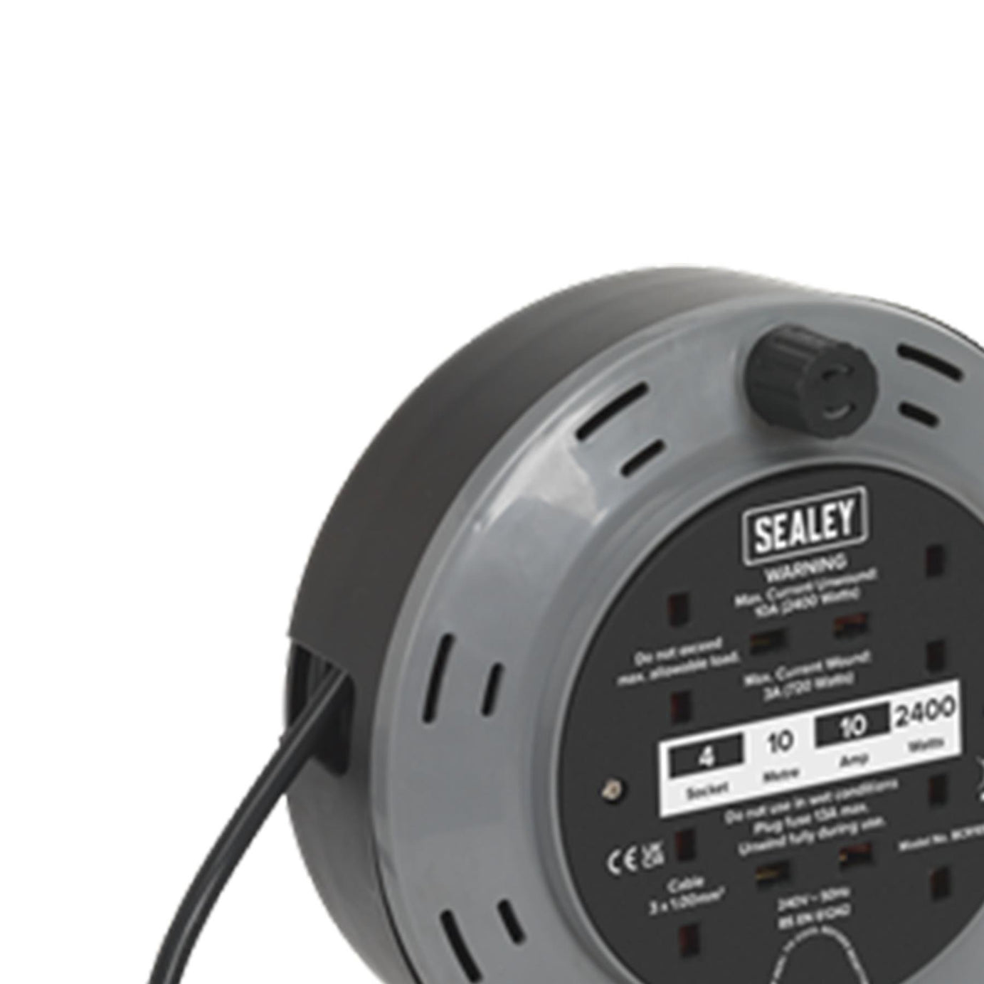 Sealey Cassette Type Cable Reel 10m 4 x 230V 1.00mm� Thermal Trip