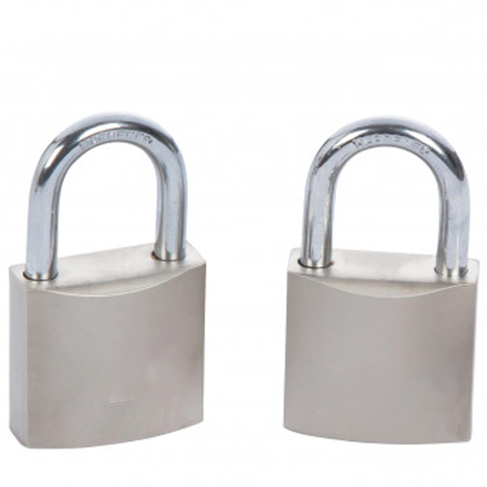 Bluespot 2pce 30mm Keyed Alike Padlocks Same Keys Satin Finish Lifetime Warranty