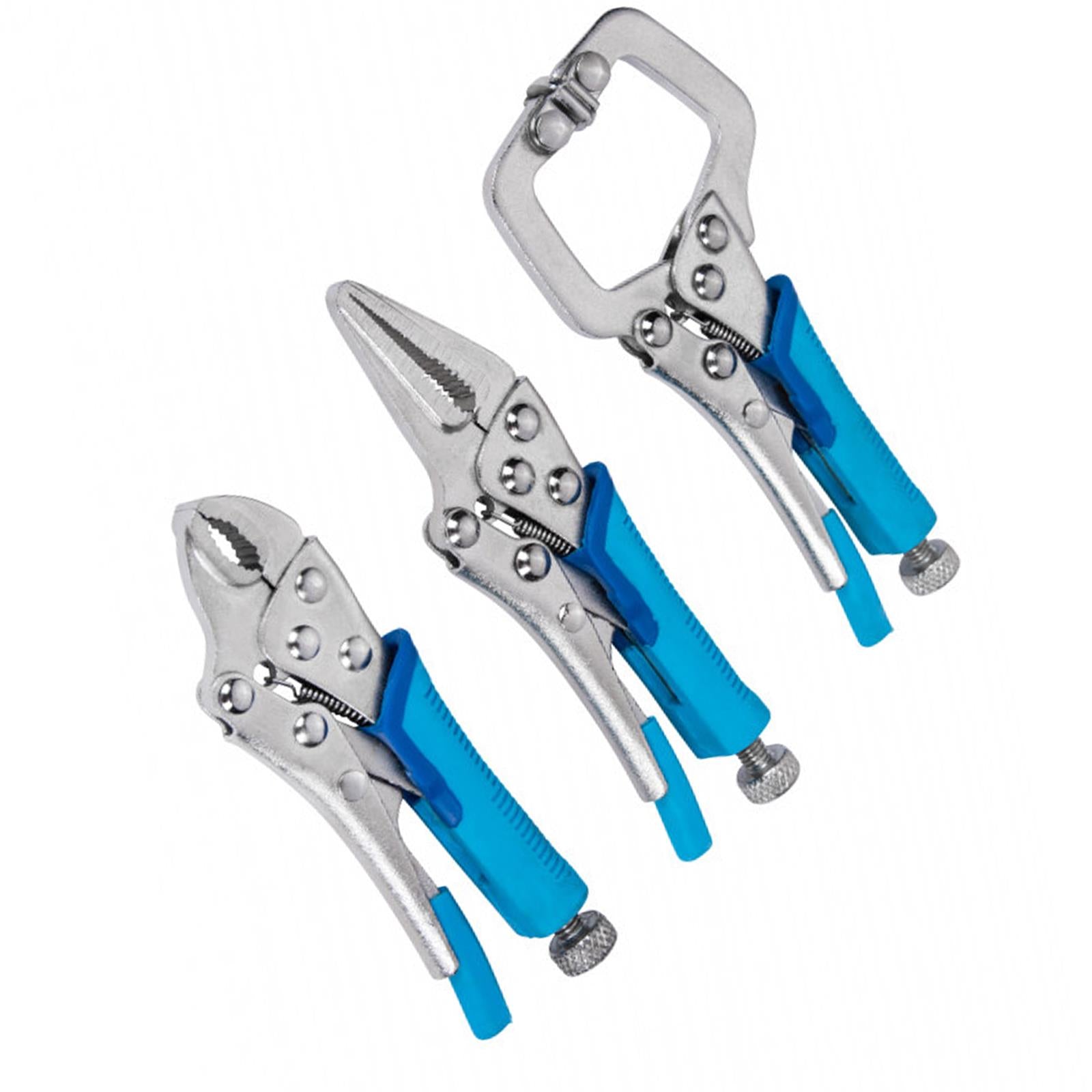 BlueSpot 3Pce Mini Locking Grip Plier And Clamp Set Professional Quality - Mole Grips