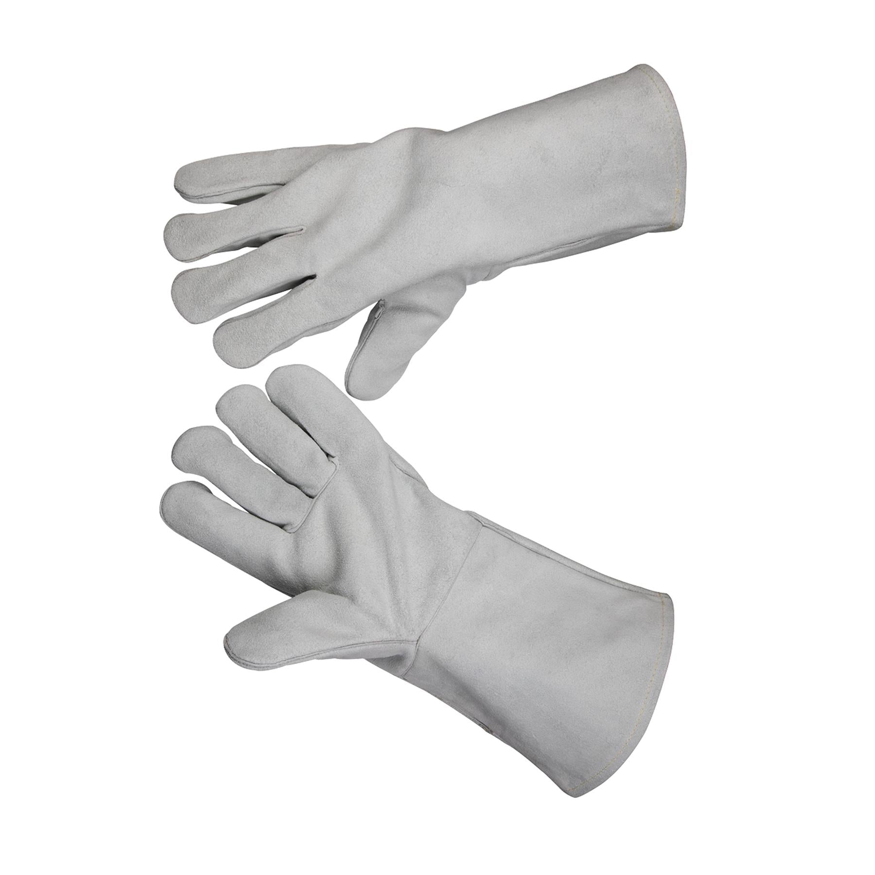 Sealey Leather Welding Gauntlets Lined Heavy-Duty - Pair