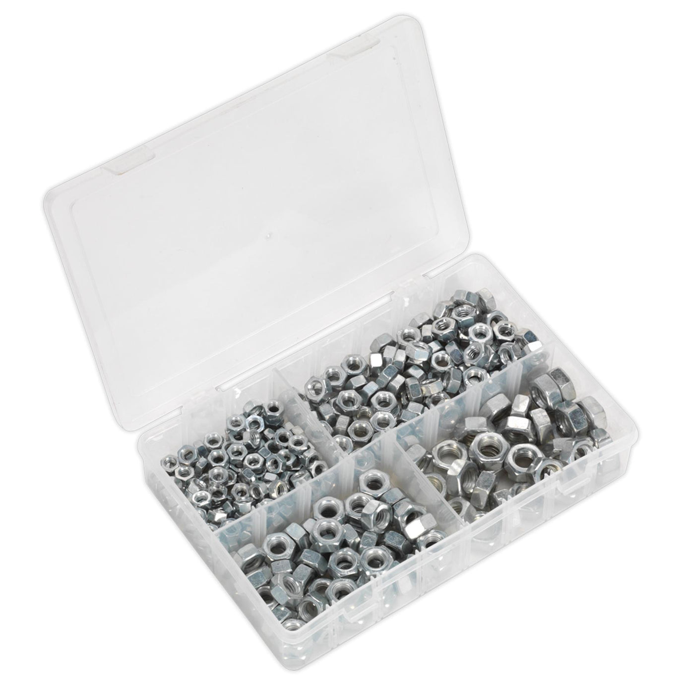 Sealey 320pcs Assorted 1/4"-1/2"UNF Stainless Steel Hex Screws & Socket Bolts