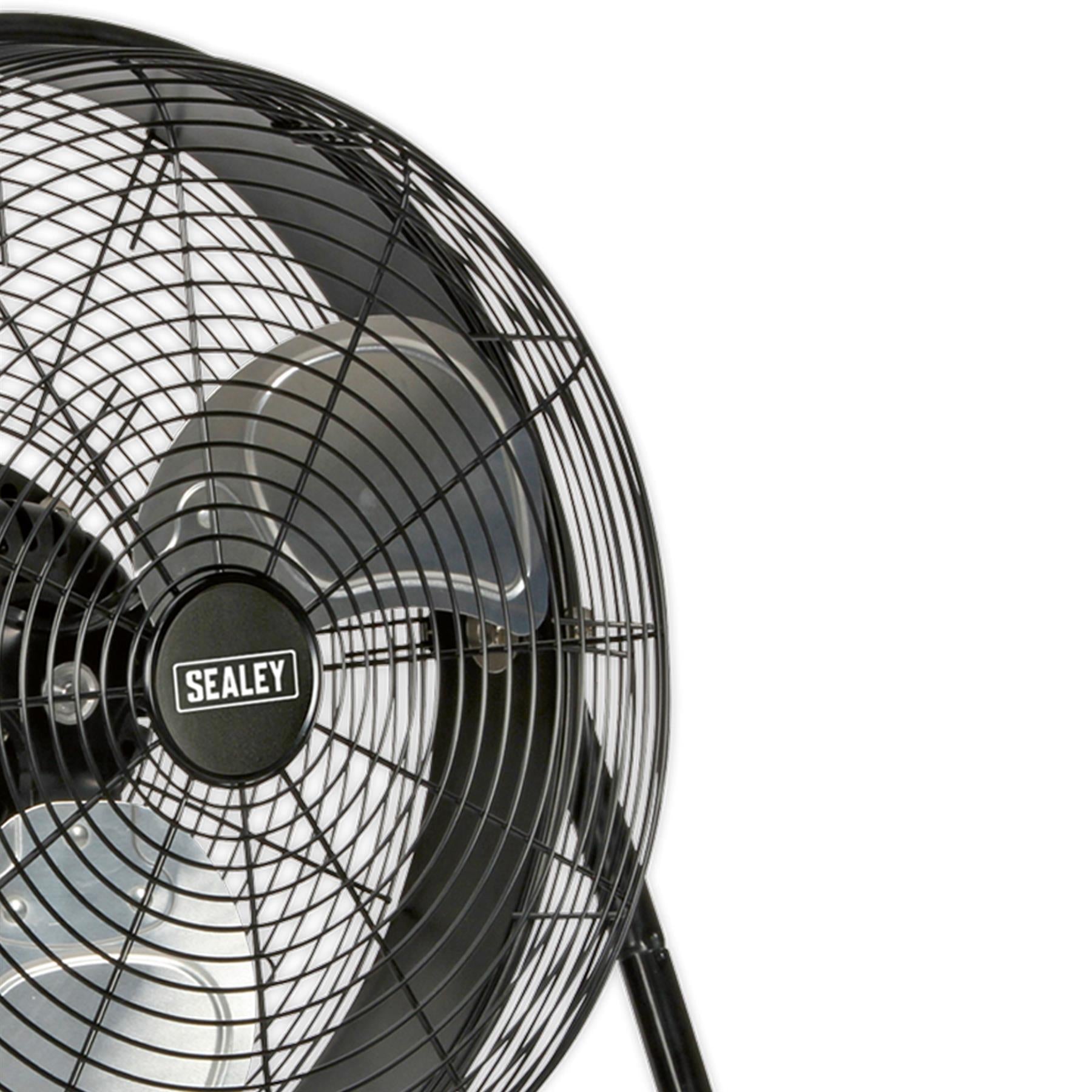 Sealey Ind High Velocity Floor Fan with Internal Oscillation 18"
