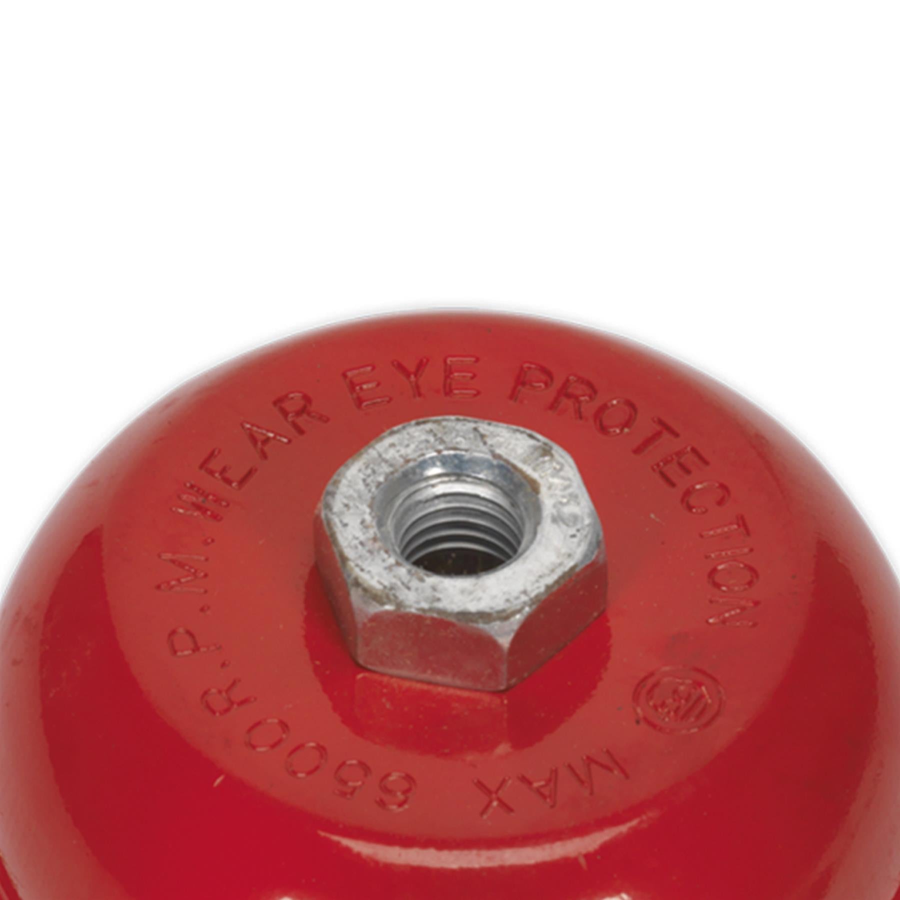 Sealey Brassed Steel Cup Brush Ø125mm M14 x 2mm