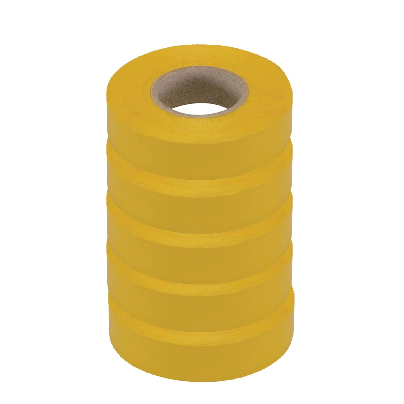 5 x PVC Insulation Electrical Tape Flame Retardent Yellow  19mm x 33mm