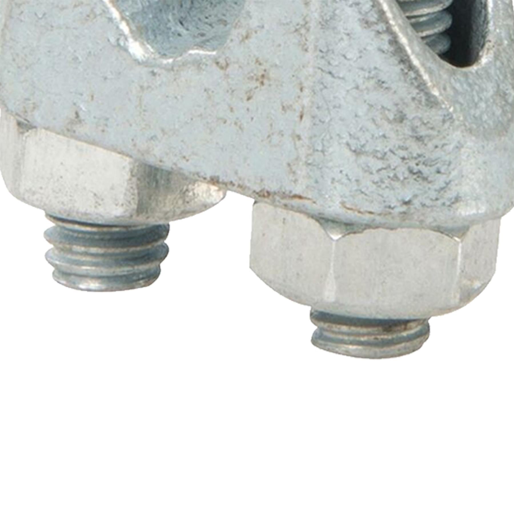 5x Wire Rope Grips Clamp M10 U Bolts Fitting Cable Cord Tie Heavy Duty Steel