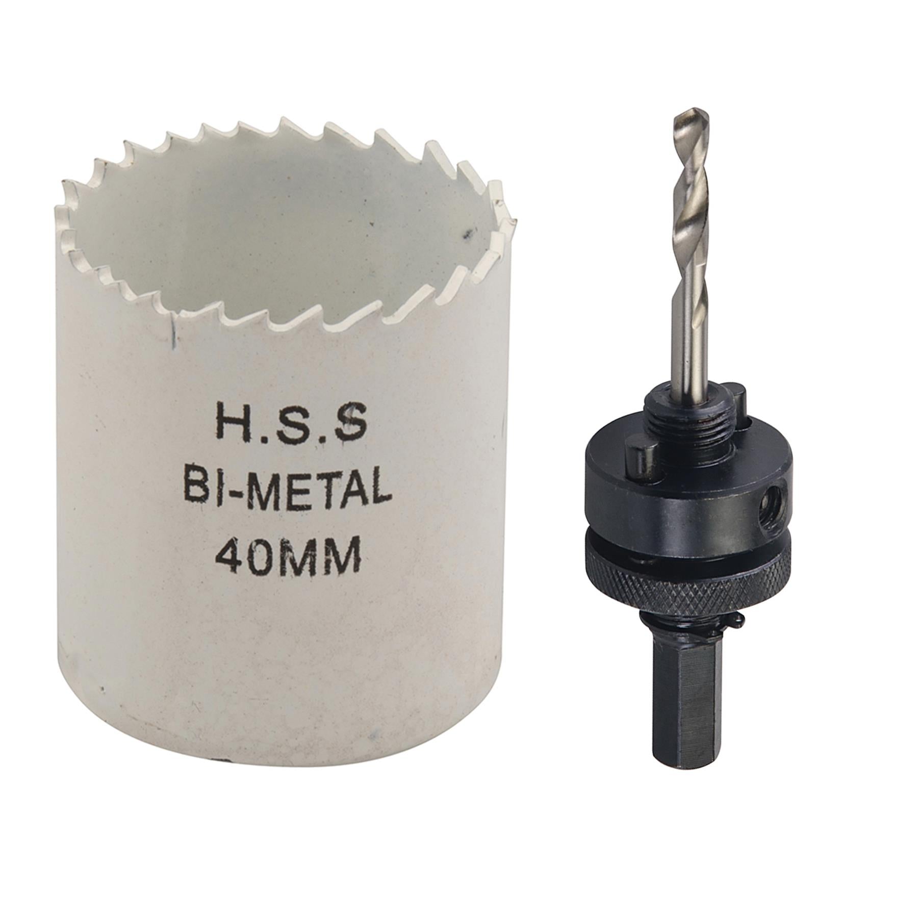 Arbor Included HoleSaw Sets HSS Bi Metal Hole saws Metal Wood Plastic 40mm