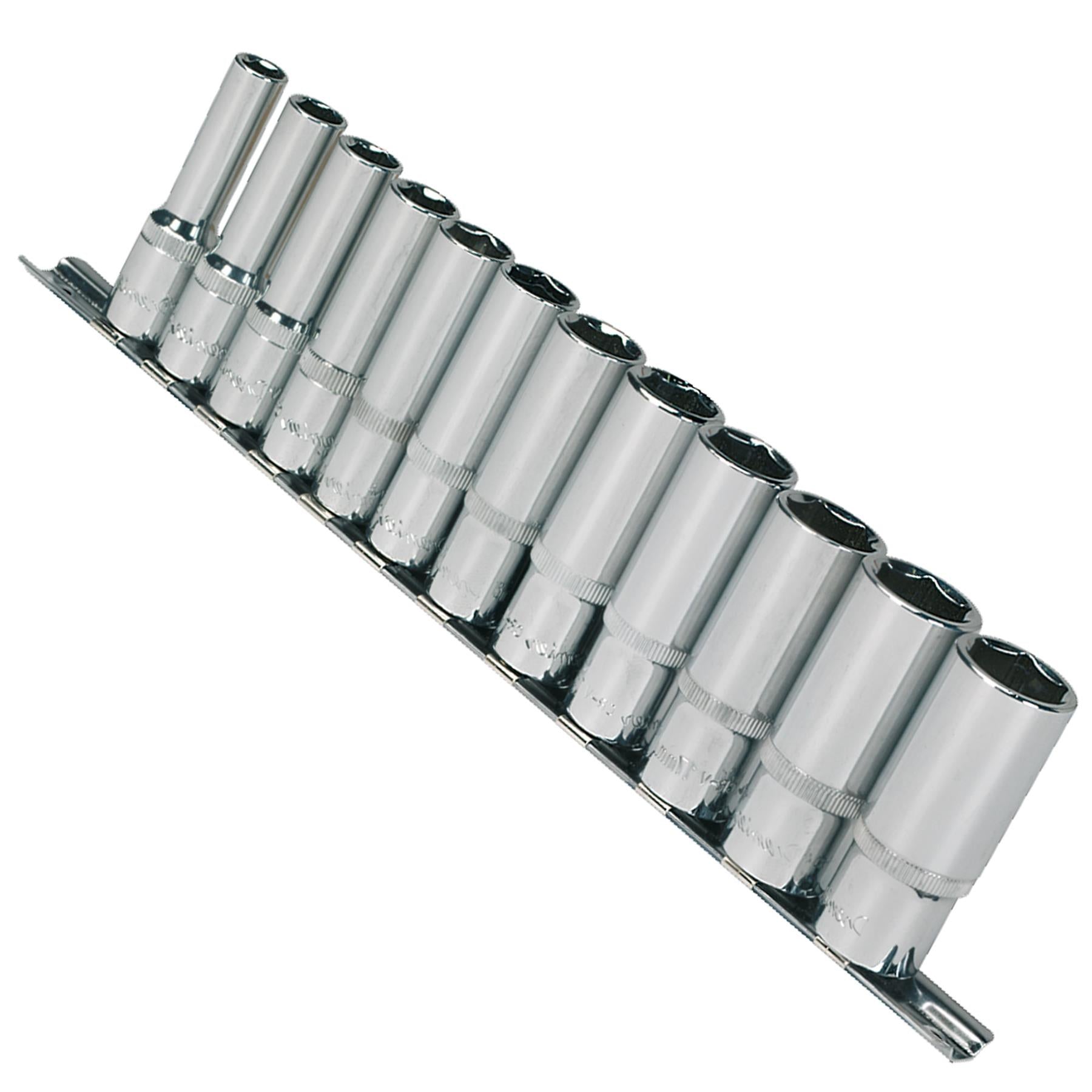 Sealey Socket Set 12pc 3/8"Sq Drive 6pt Deep WallDrive Metric