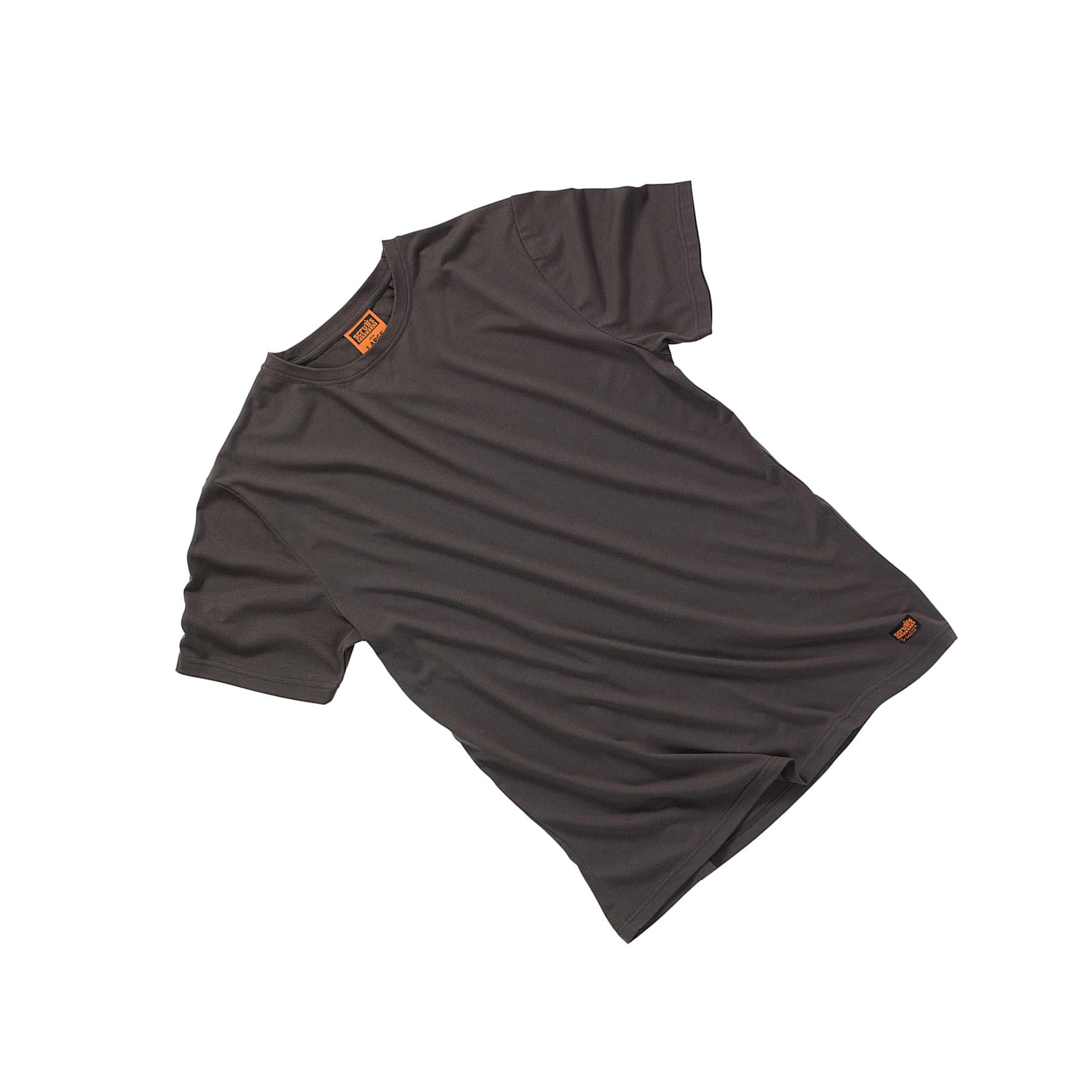 Scruffs Crew Neck T Shirt Short Sleeve Workwear Work Top Graphite Grey M