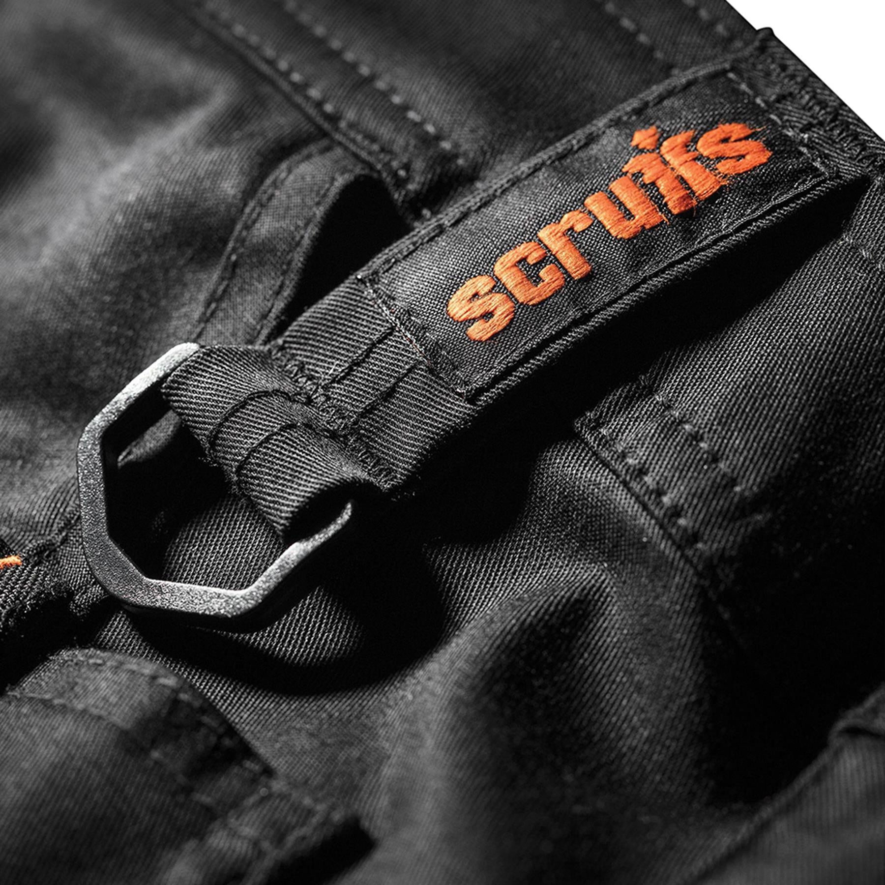 Scruffs Black Trade Flex Slim Fit Work Trouser Mens Hardwearing Size-38"S