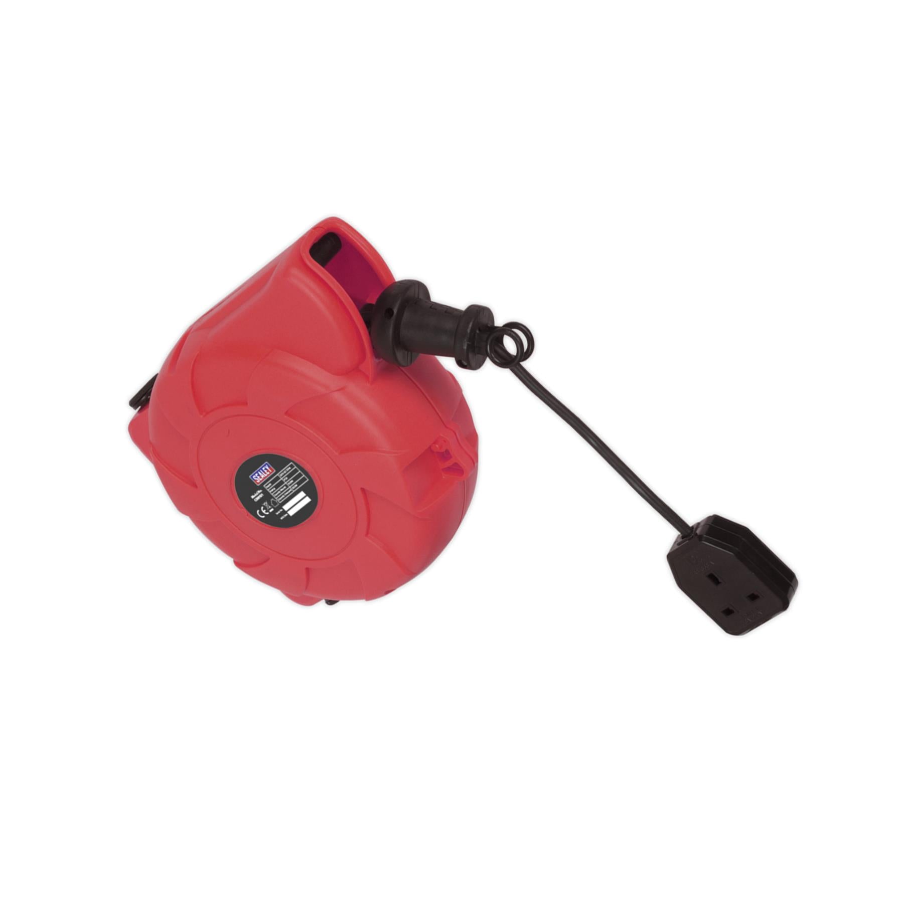 Sealey 10m Cable Reel Retractable System 1 x 230V Socket Extension