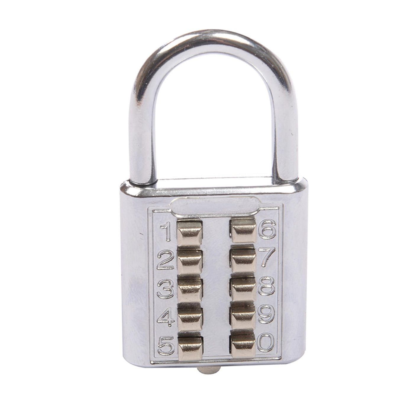 10-Digit Digital Combination Padlock - 38mm Steel Shackle Zinc Alloy Cylinder