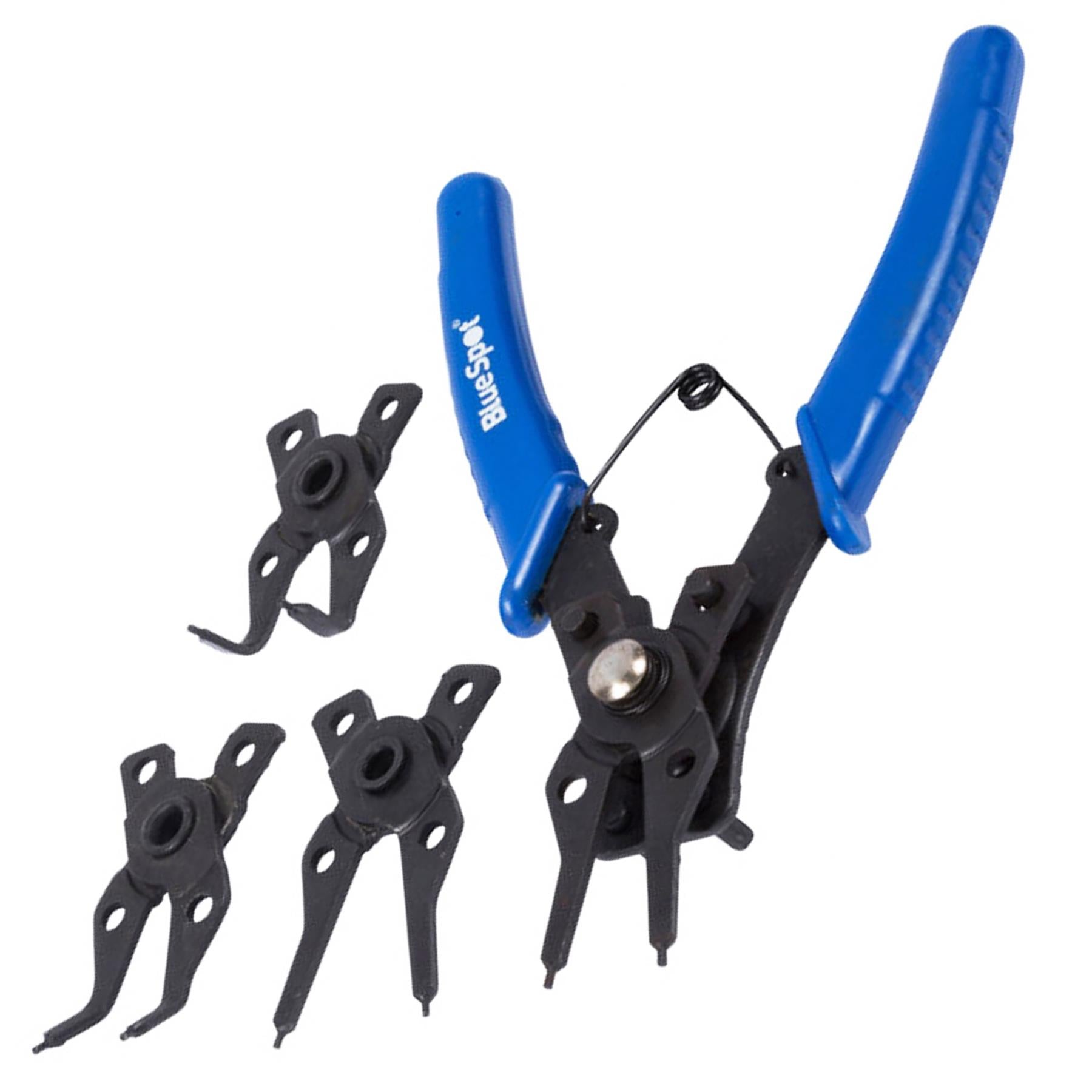Bluespot Circlip Snap Ring Pliers Internal External Bent Straight 4 in 1 Plier