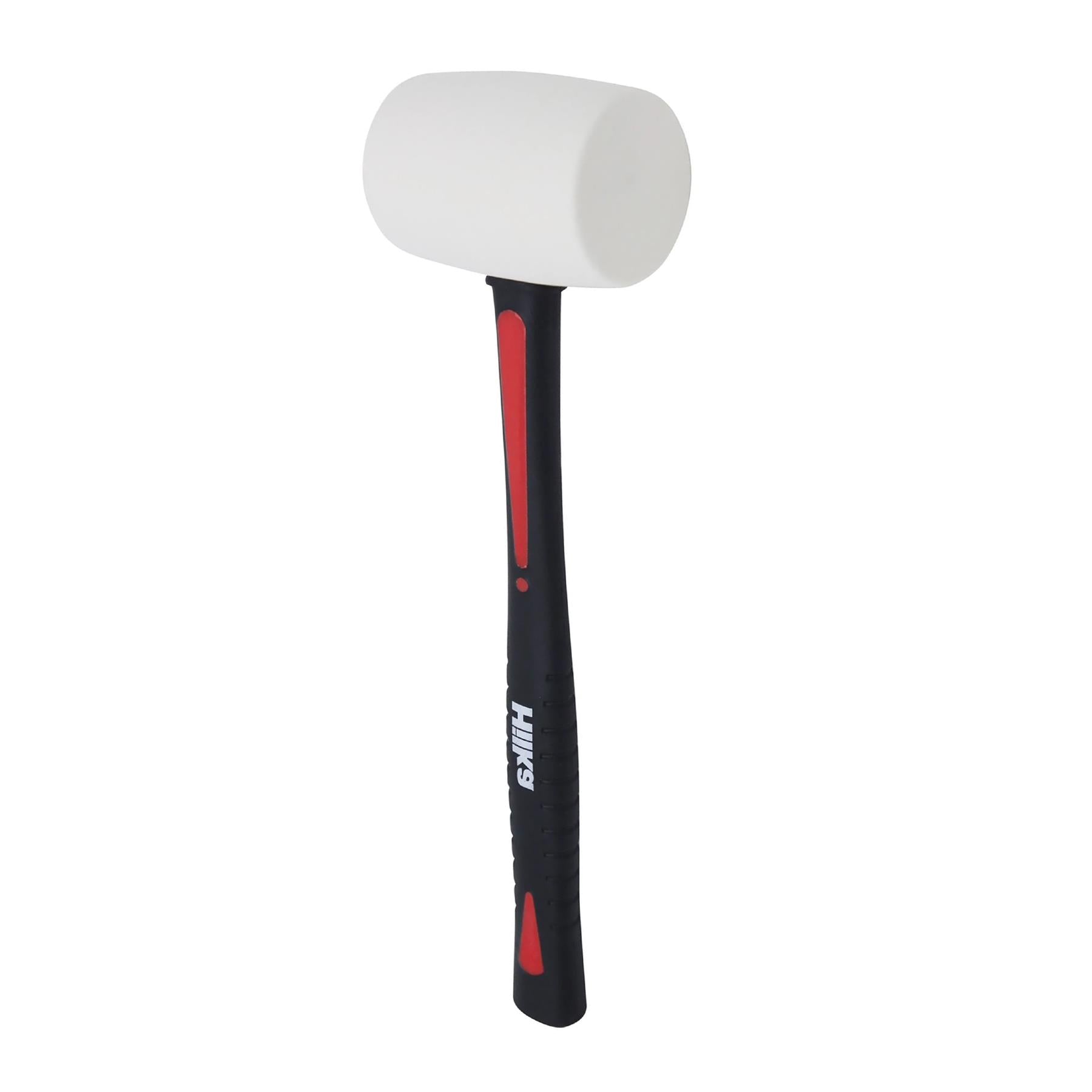 Hilka Tools Pro White Rubber Mallet  16oz Wooden Handle - Non Marking