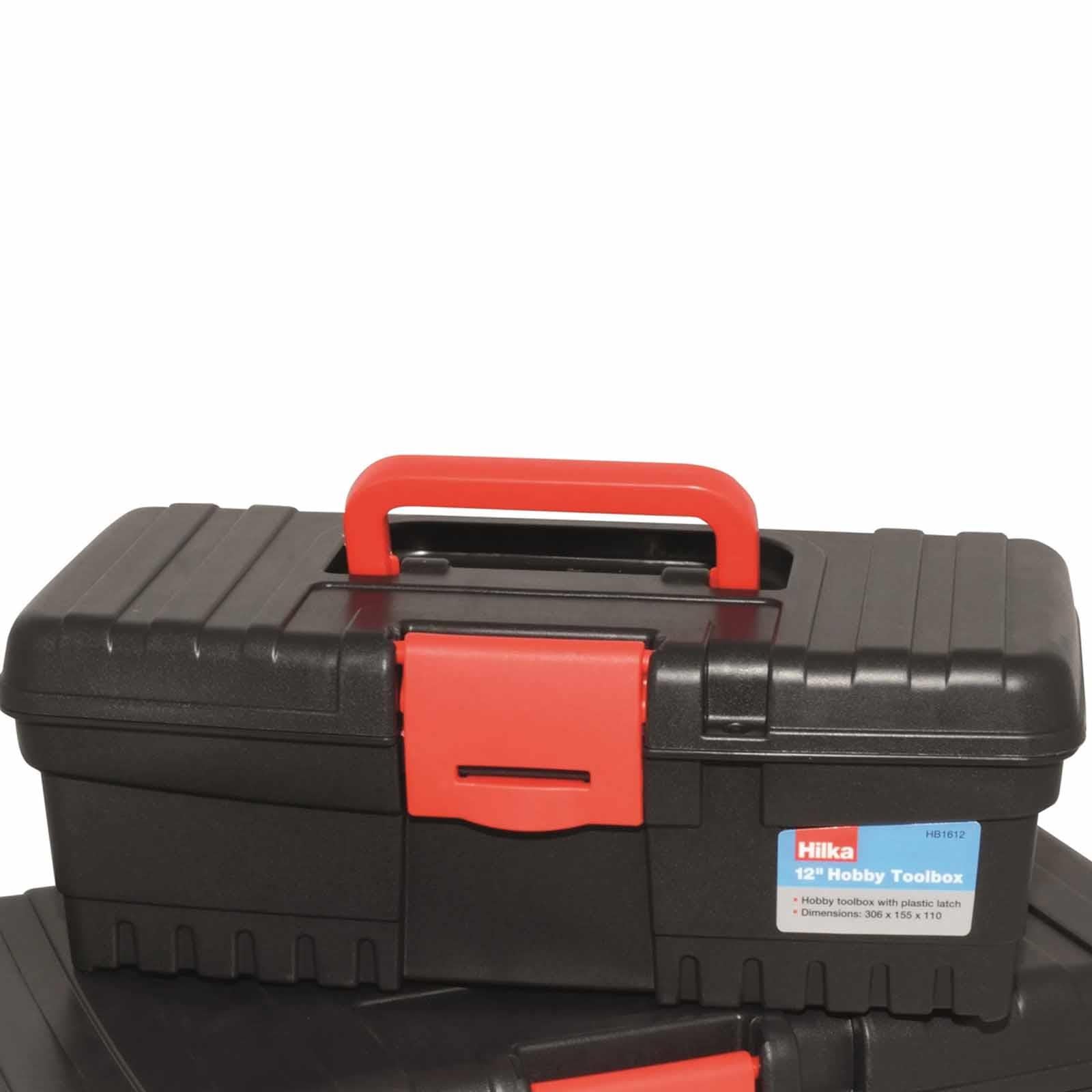 2pc Hobby Tool Box 16" + 12" Storage Carry Case Handle Latch Art Craft