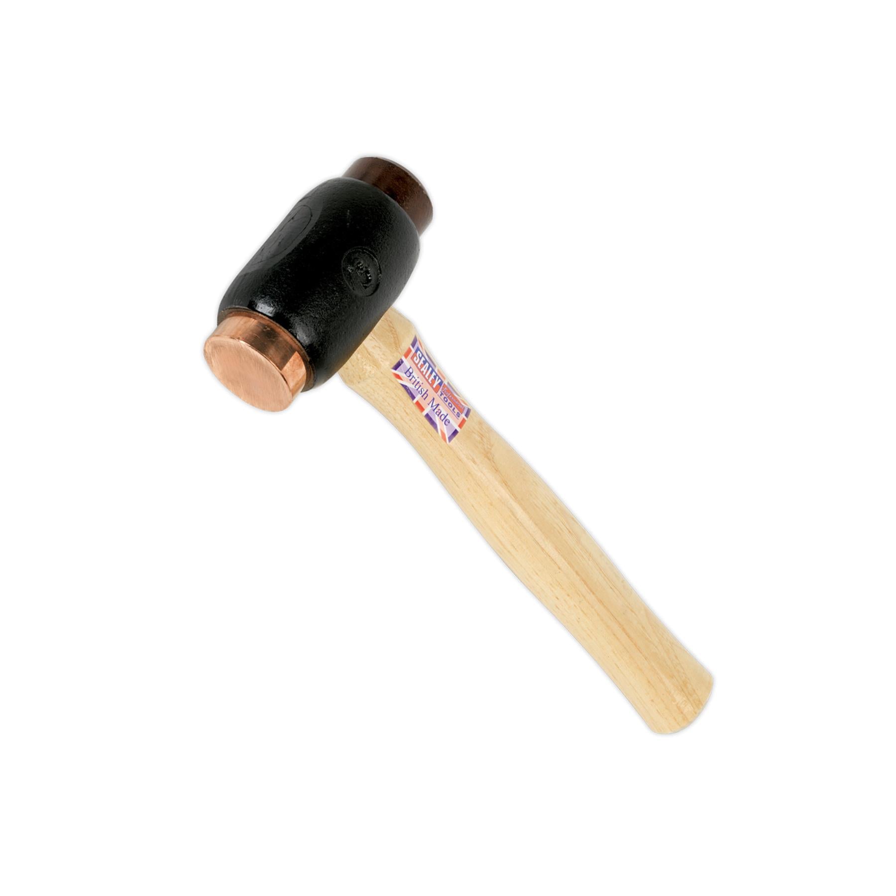 Sealey Copper/Rawhide Faced Hammer 3.5lb Hickory Shaft