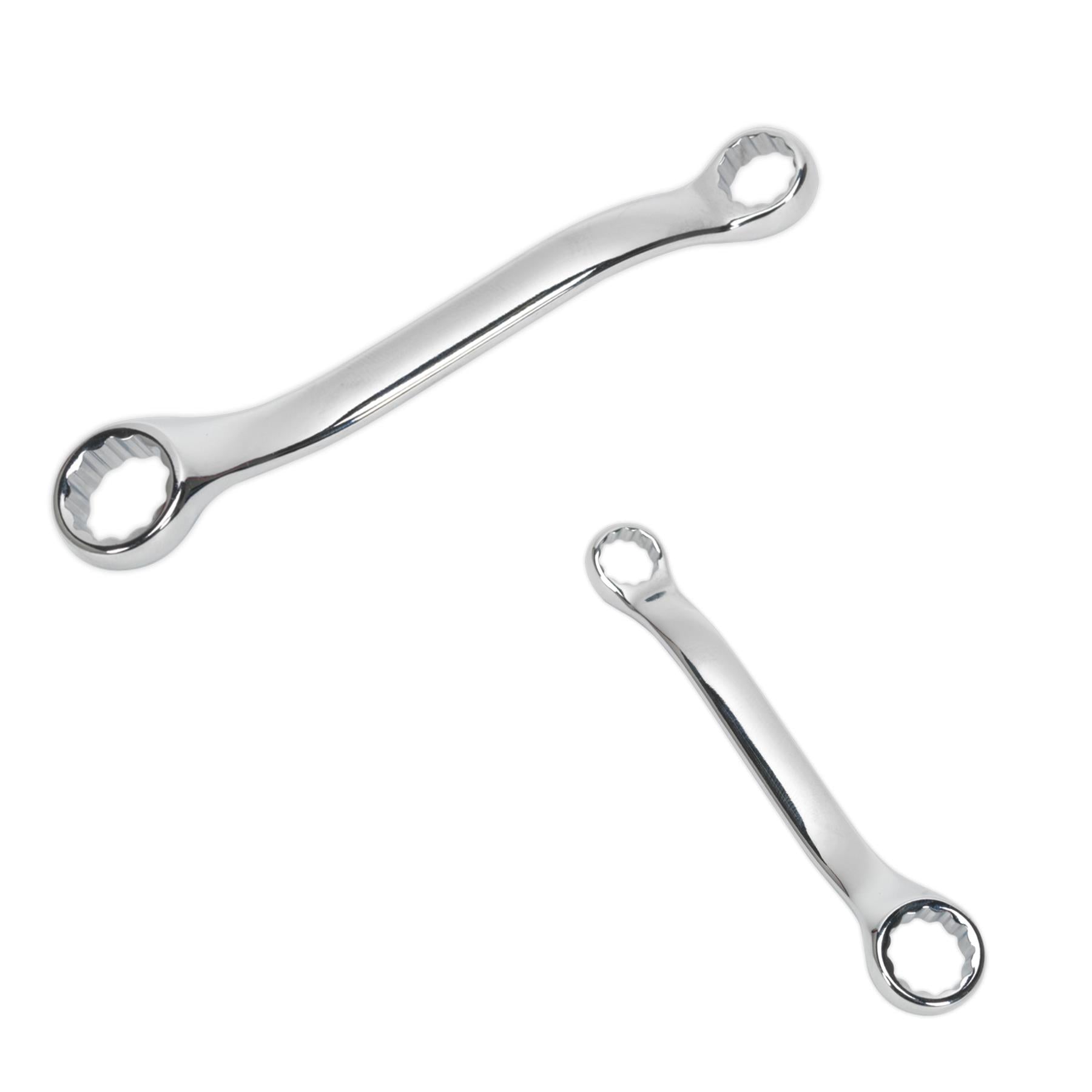 Sealey Double End Ring Spanner Offset Stubby 10 x 13mm