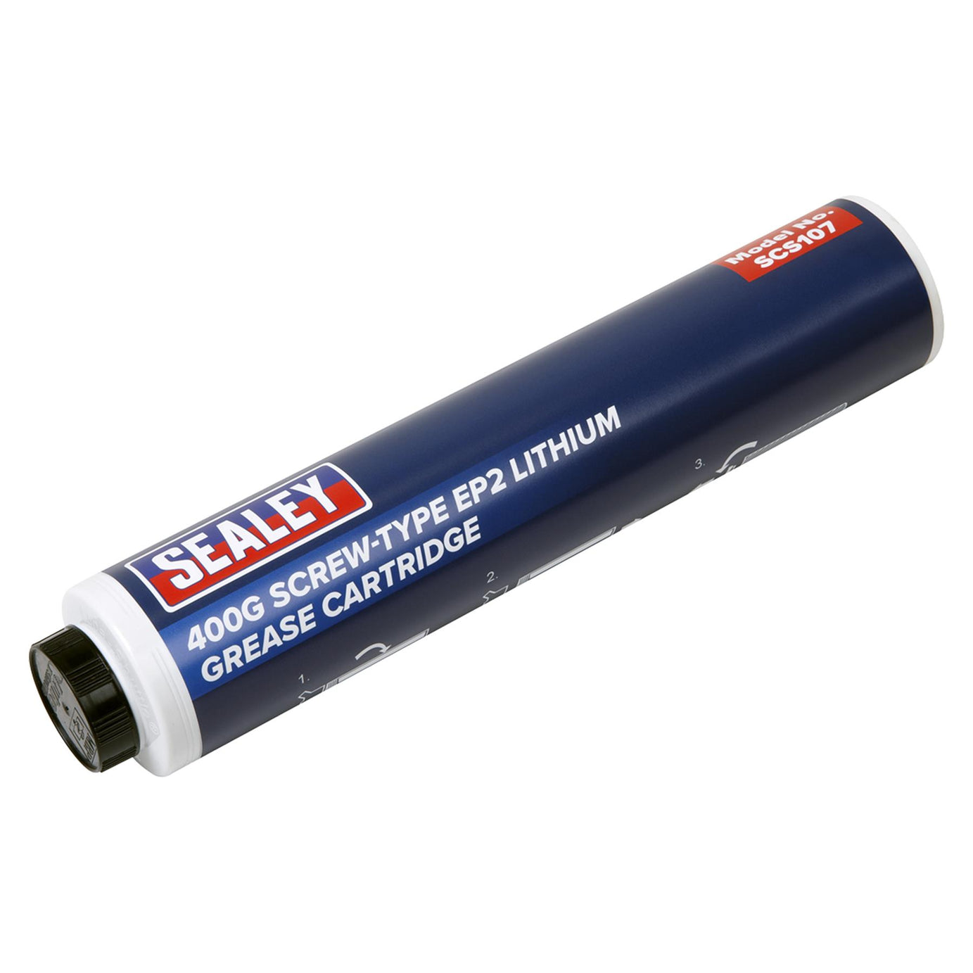 Sealey Screw-Type EP2 Lithium Grease Cartridge 400g