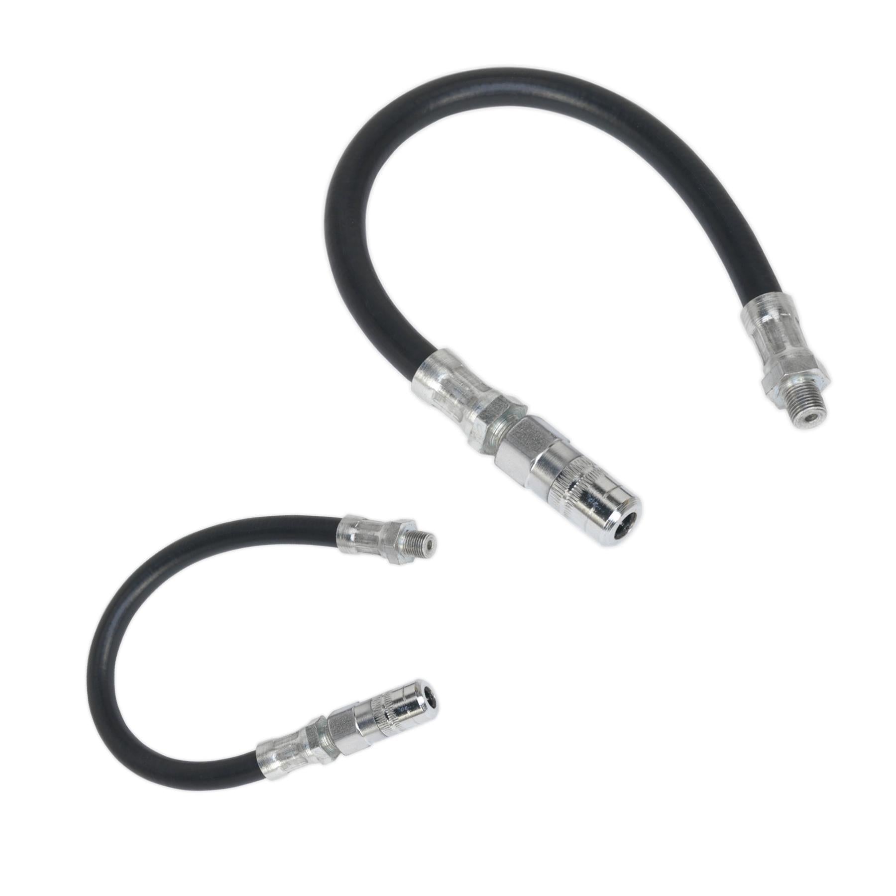 Sealey Rubber Del Hose with 4-Jaw Connector Flex 300mm 1/8"BSP Gas