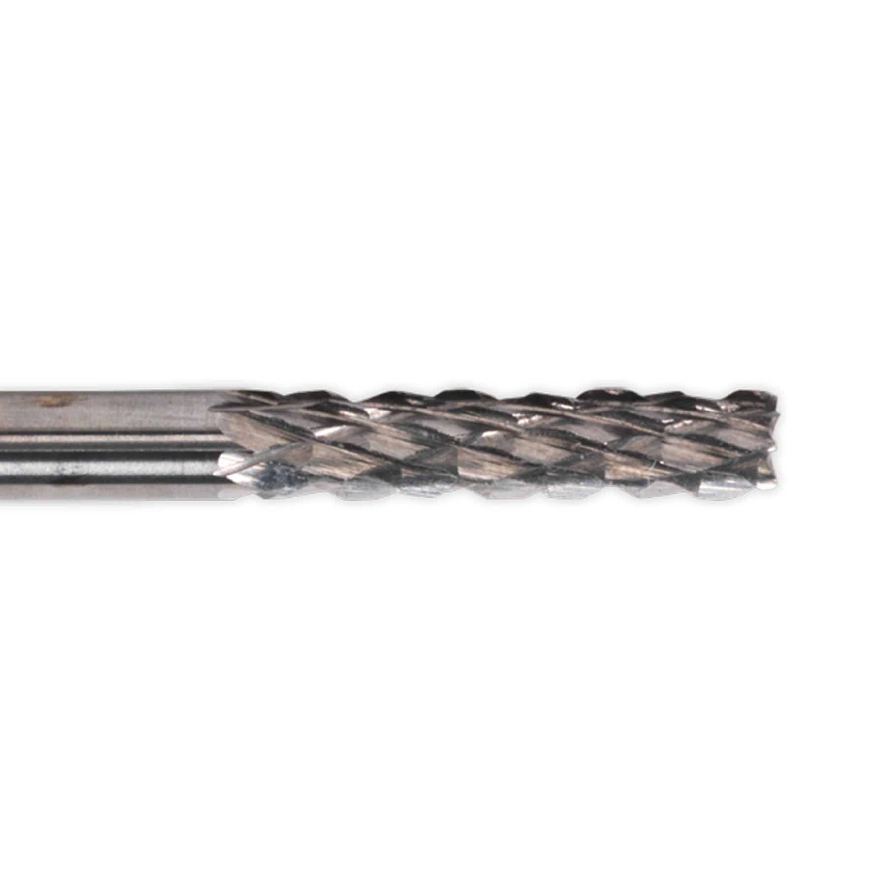 Sealey Micro Carbide Burr Cylinder with End Cutter 3mm Pack of 3