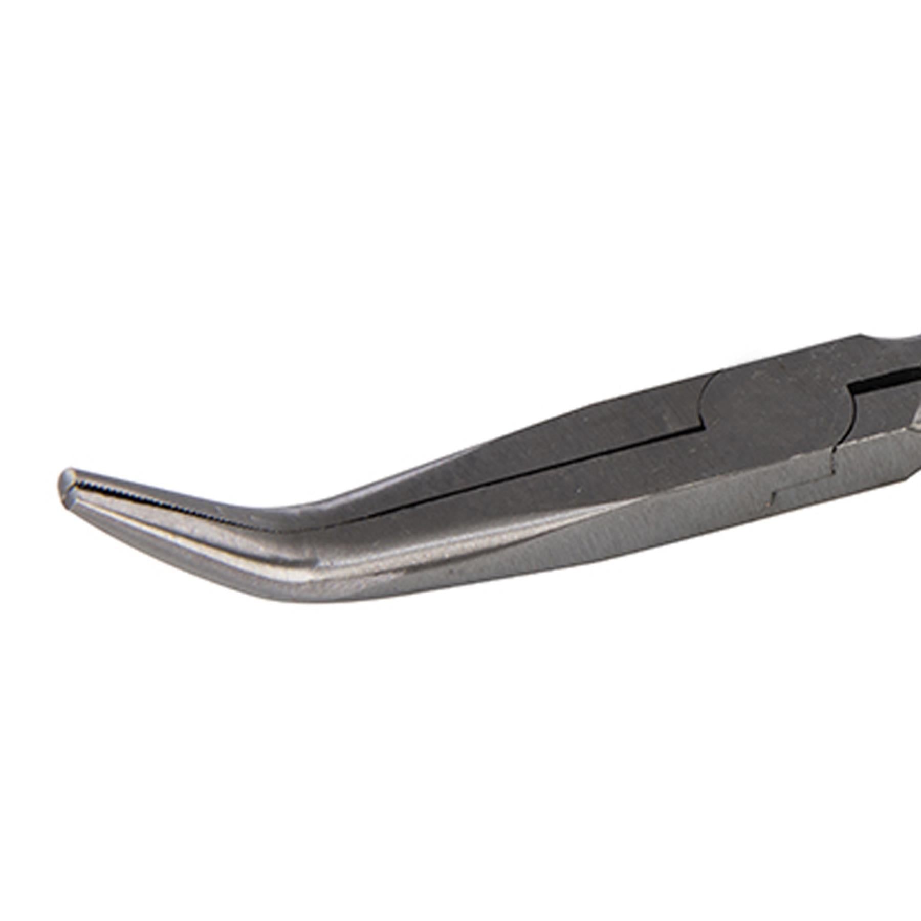 Long Reach Electronics Pliers Bent Chrome Vanadium Steel Blade Hardened