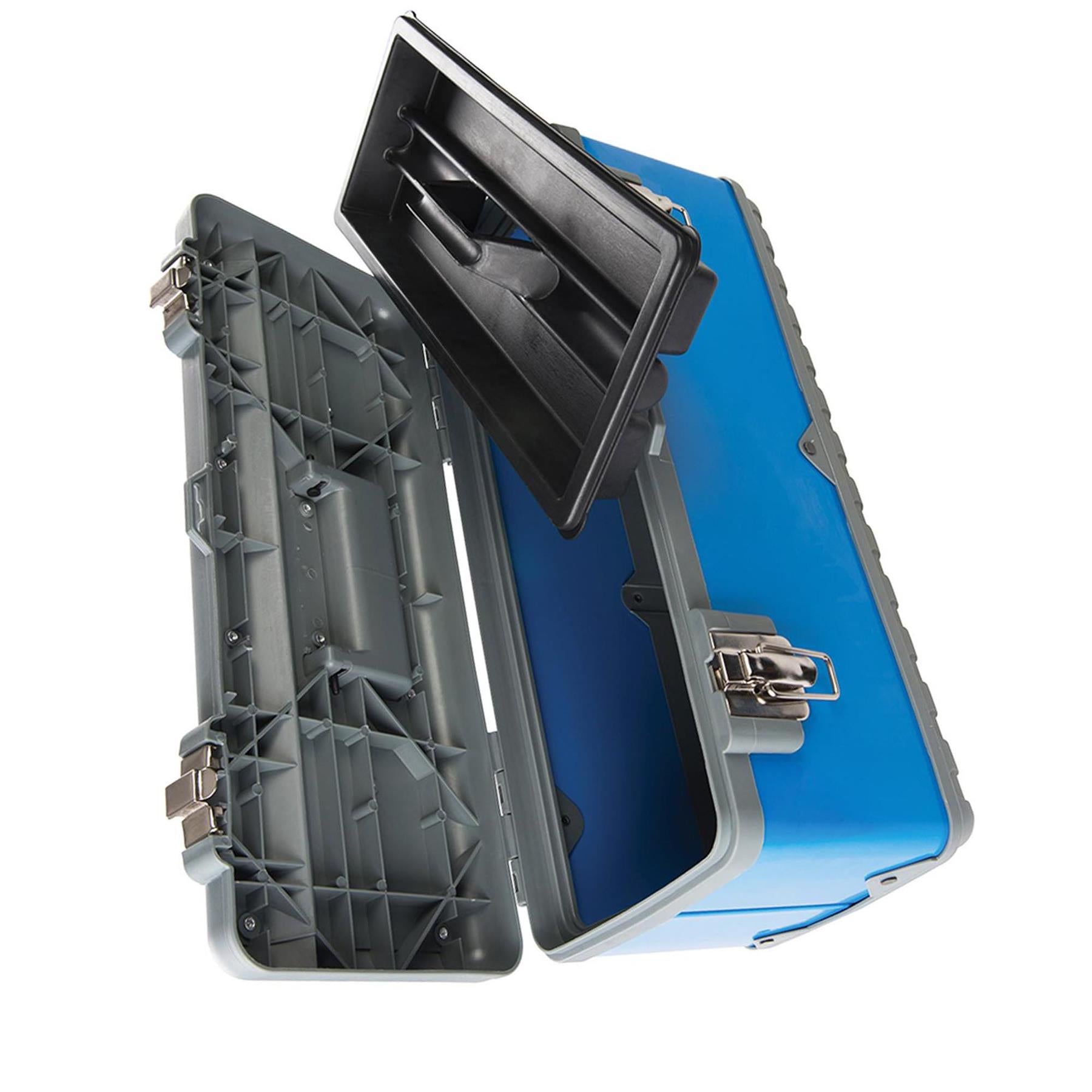 Toolbox 580 x 280 x 220mm Powder Coated Steel Alloy Body Soft Grip Carry Handle