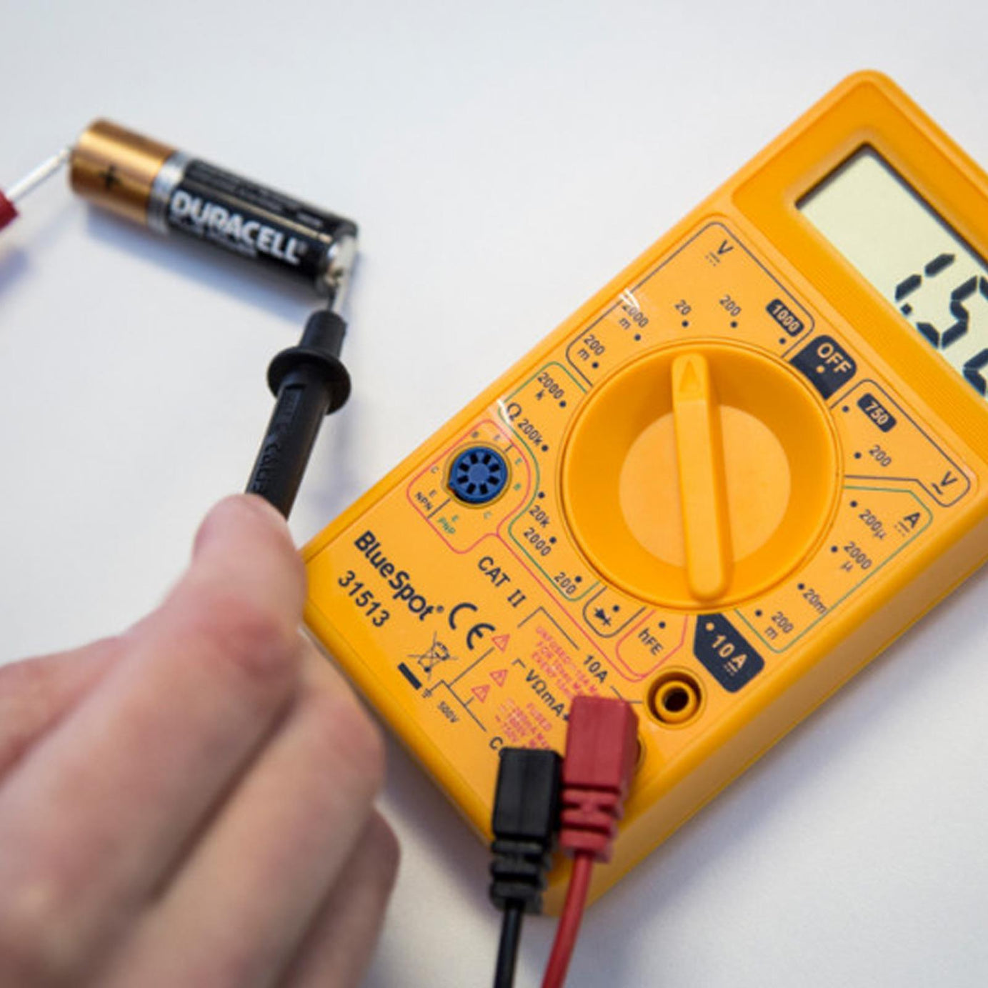 BlueSpot Digital Multi-Meter 9V Circuit Tester AC DC VoltMeter Amp Reader MultiTester