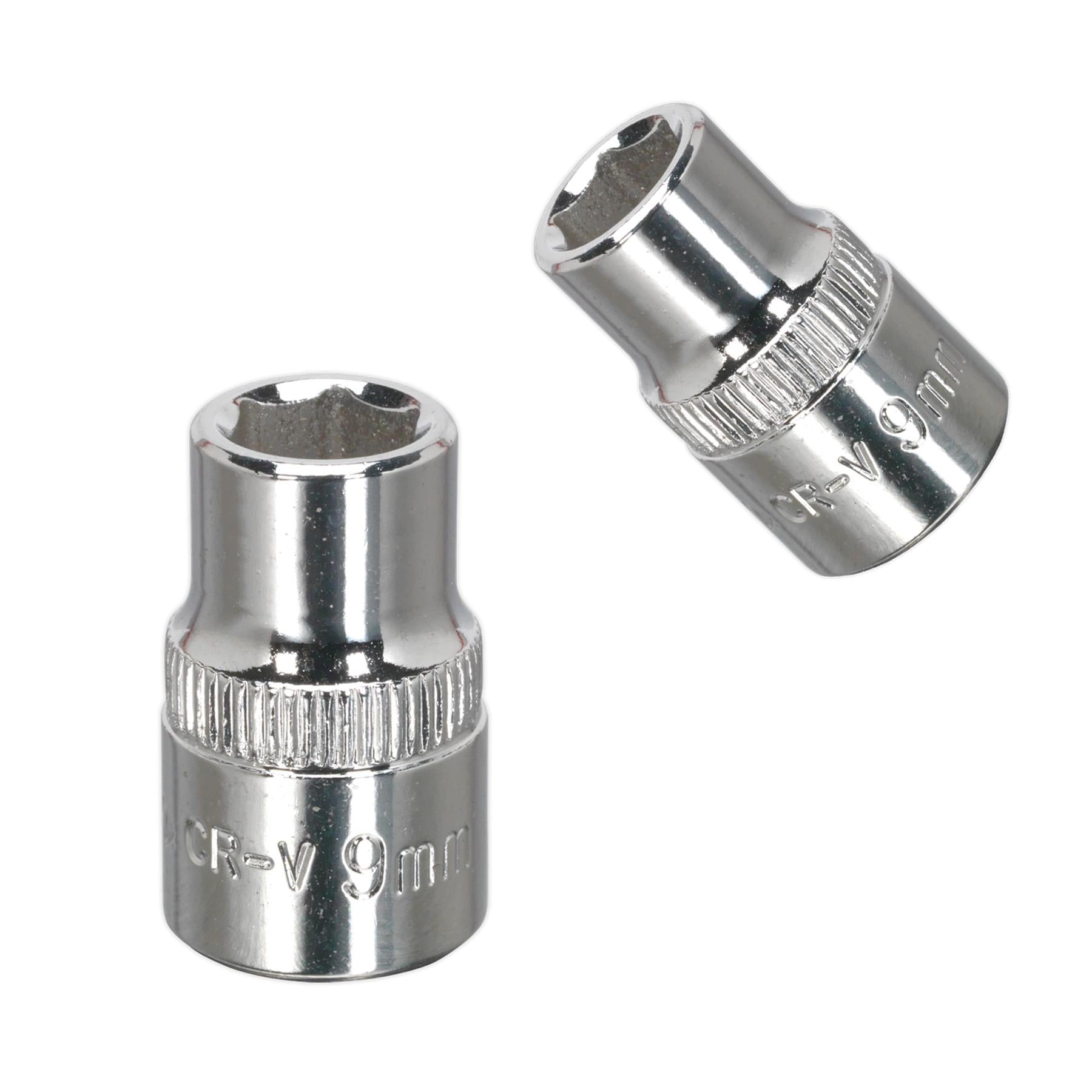 Sealey WallDrive Socket 9mm 3/8"Sq Drive Fully Polished
