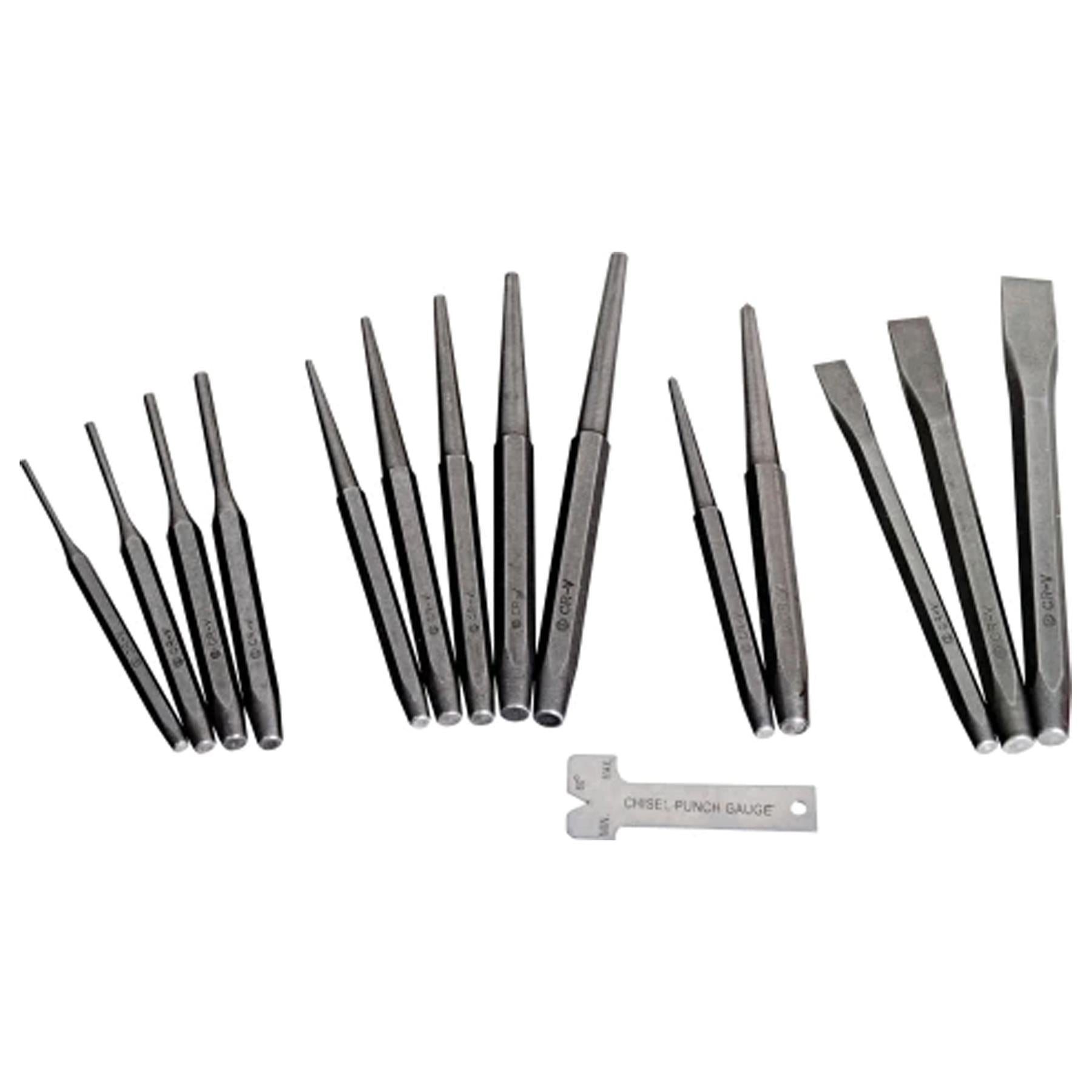 16Pce Punch & Chisel Set Mechanical Engineering Woodwork Carving DIY New