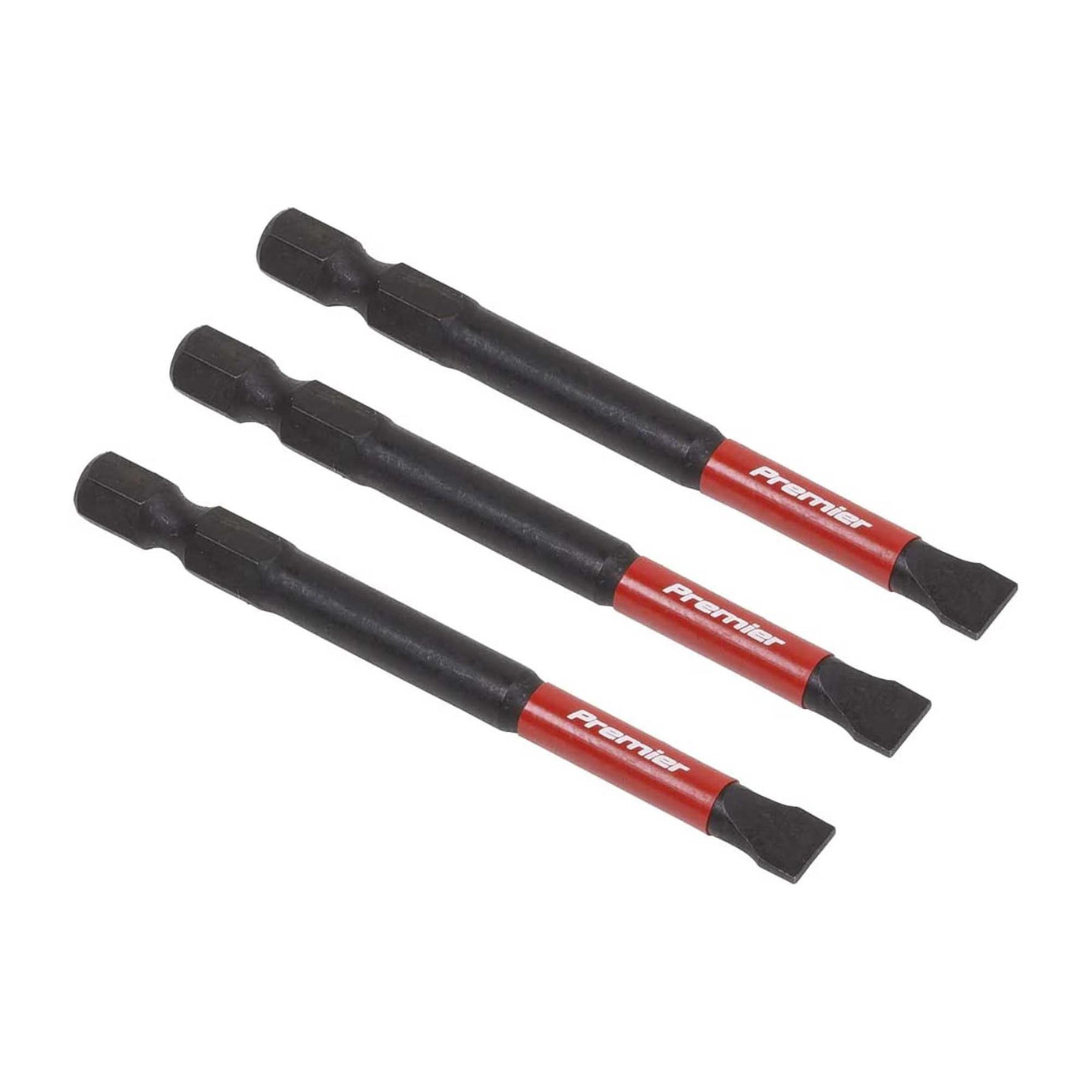 Slotted 6.5mm Impact Power Tool Bits 75mm - 3pc