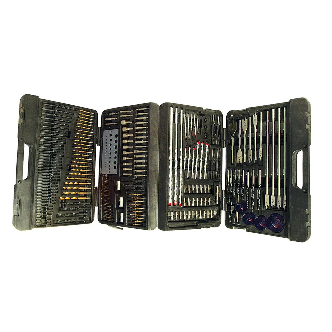 204 Piece Hss Metric Twist Drill Bit Set Carry Case Titanium-Coated Drill