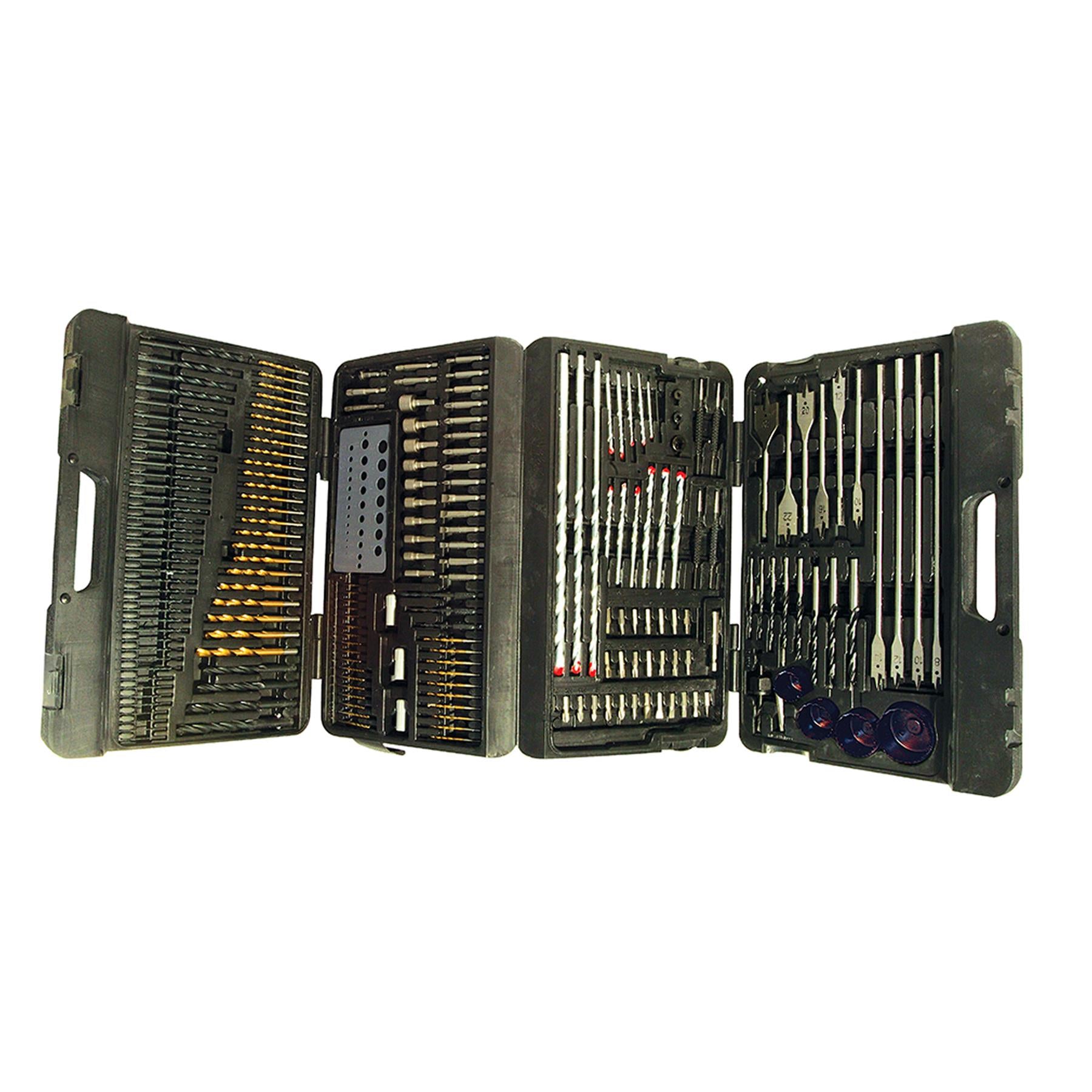 204 Piece Hss Metric Twist Drill Bit Set Carry Case Titanium-Coated Drill