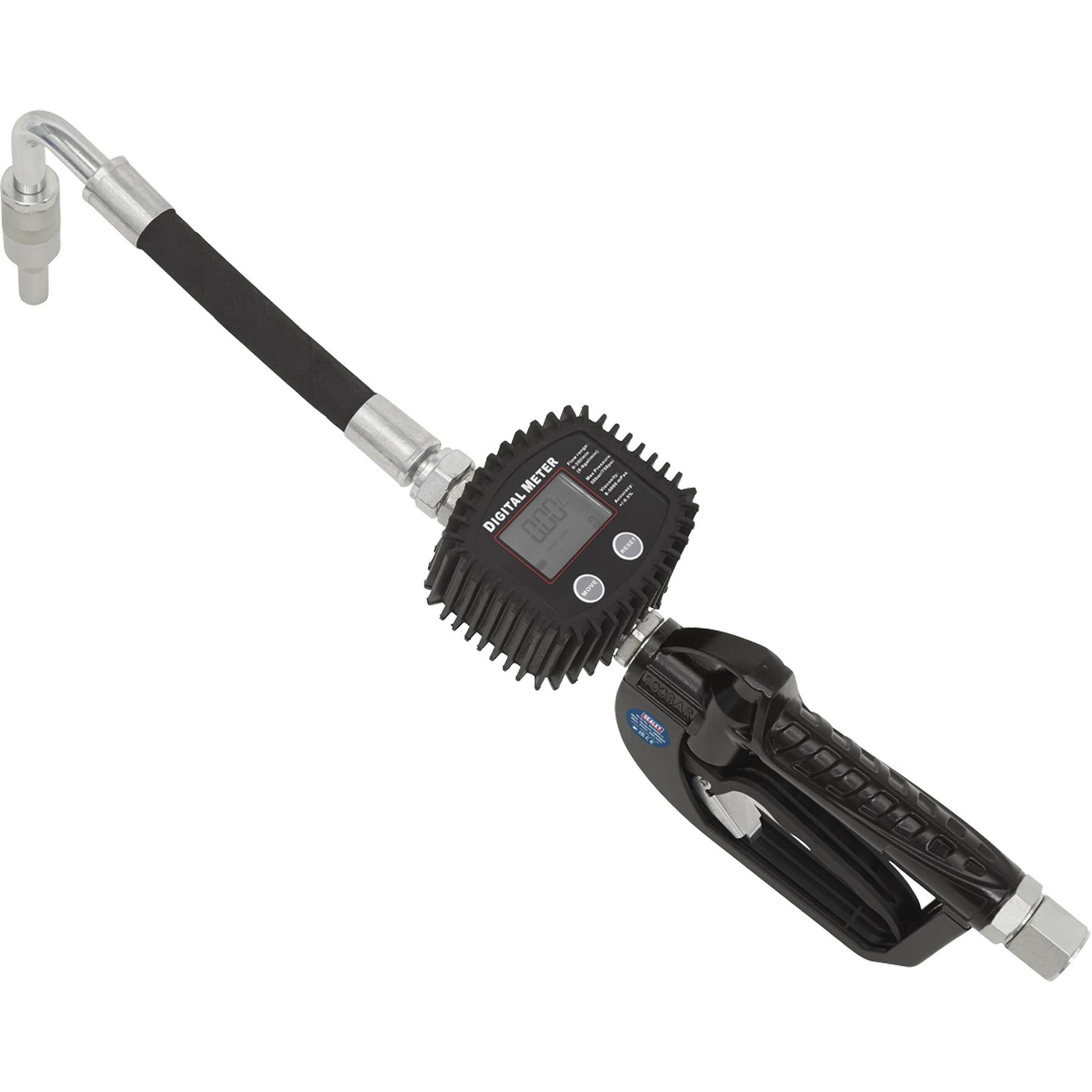 Sealey Oil Hose End Gun with Digital Meter LCD Display AK4565D