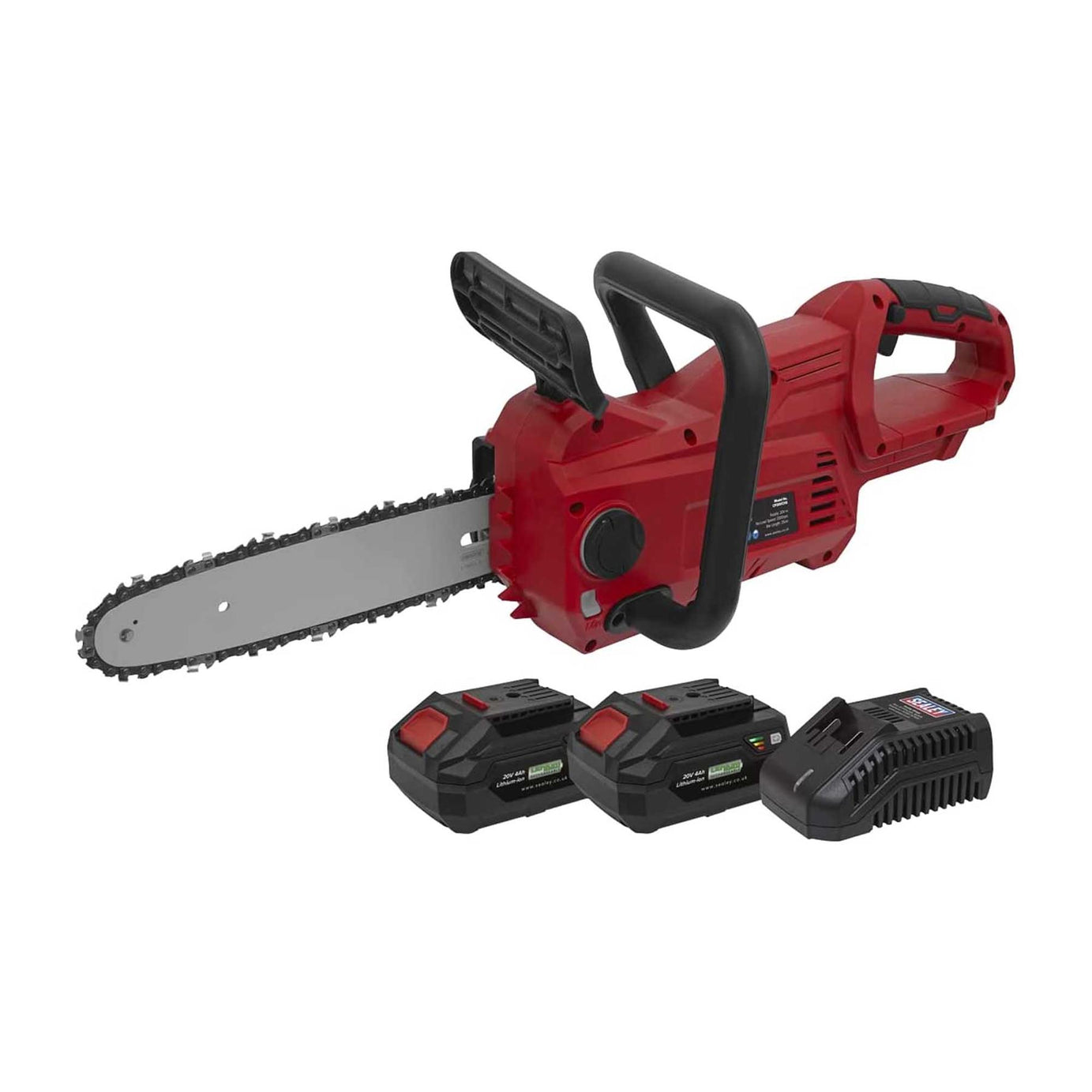 Sealey Cordless Chainsaw 25cm 20V SV20 Series Kit -  2 Batteries