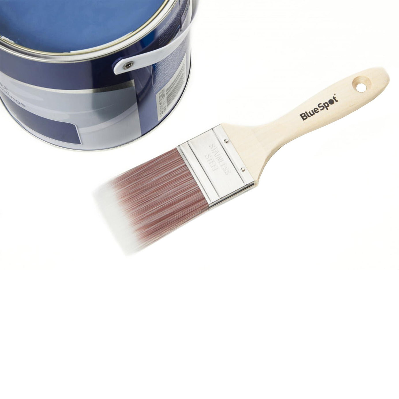 BlueSpot 5pce Pure Synthetic Bristle Paint Brush Set 2x1". 2x1 ½". 1x2"