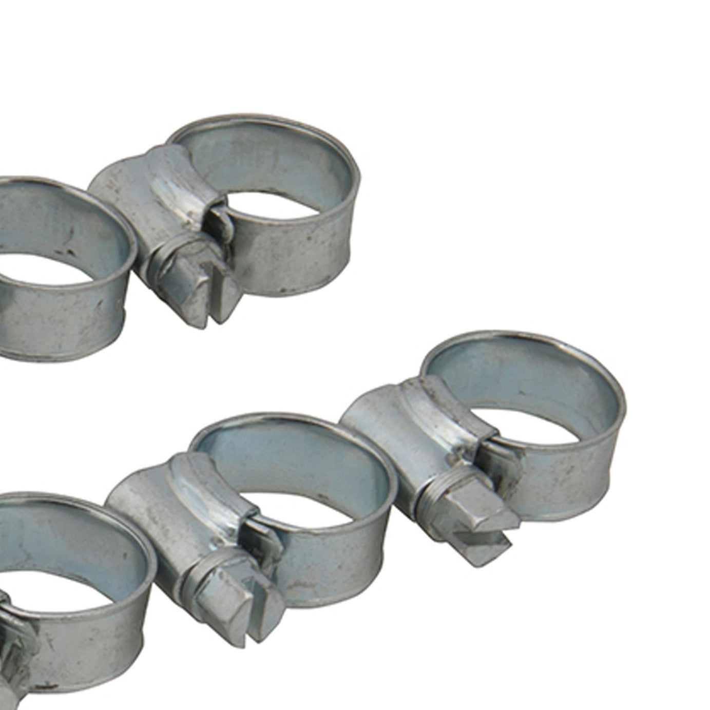 10Pk Hose Clips - 10-16mm (Moo) Zinc-Plated Mild Steel Ideal For Automotive Use