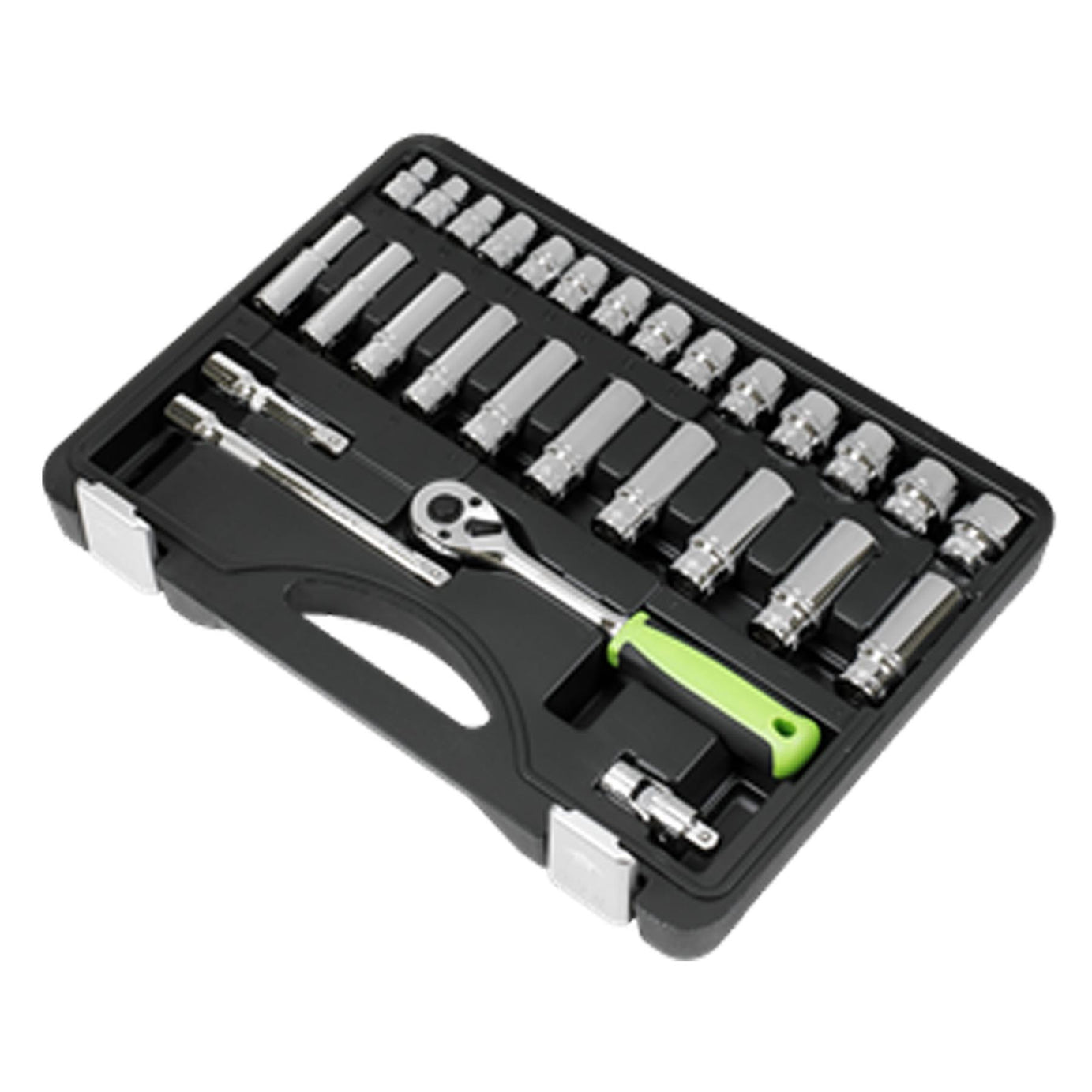 Sealey Socket Set 28pc 3/8"Sq Drive 6pt WallDrive� Metric