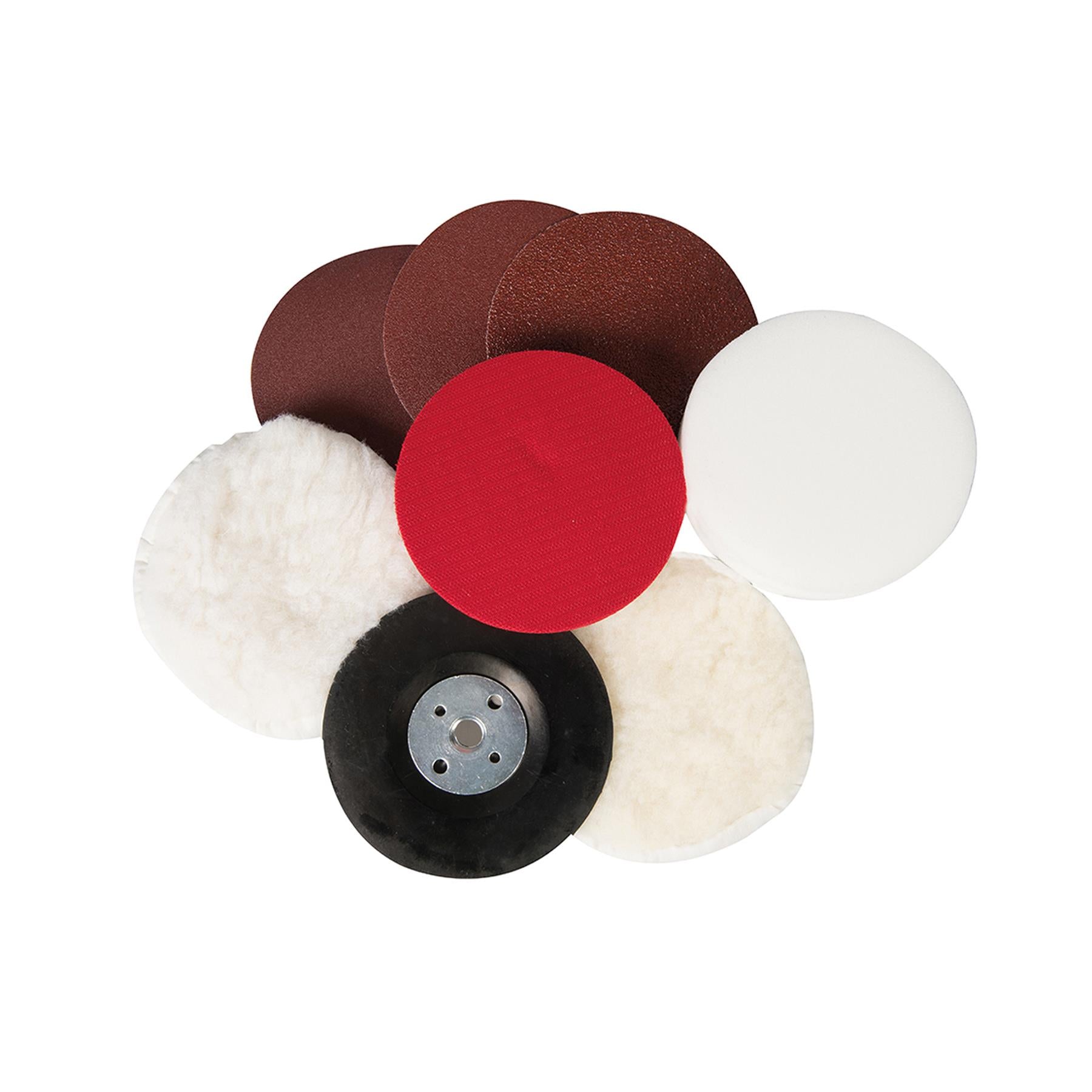 8Pc Sanding & Polishing Kit Fits 115mm Angle Grinders Polish Buffing Buffer