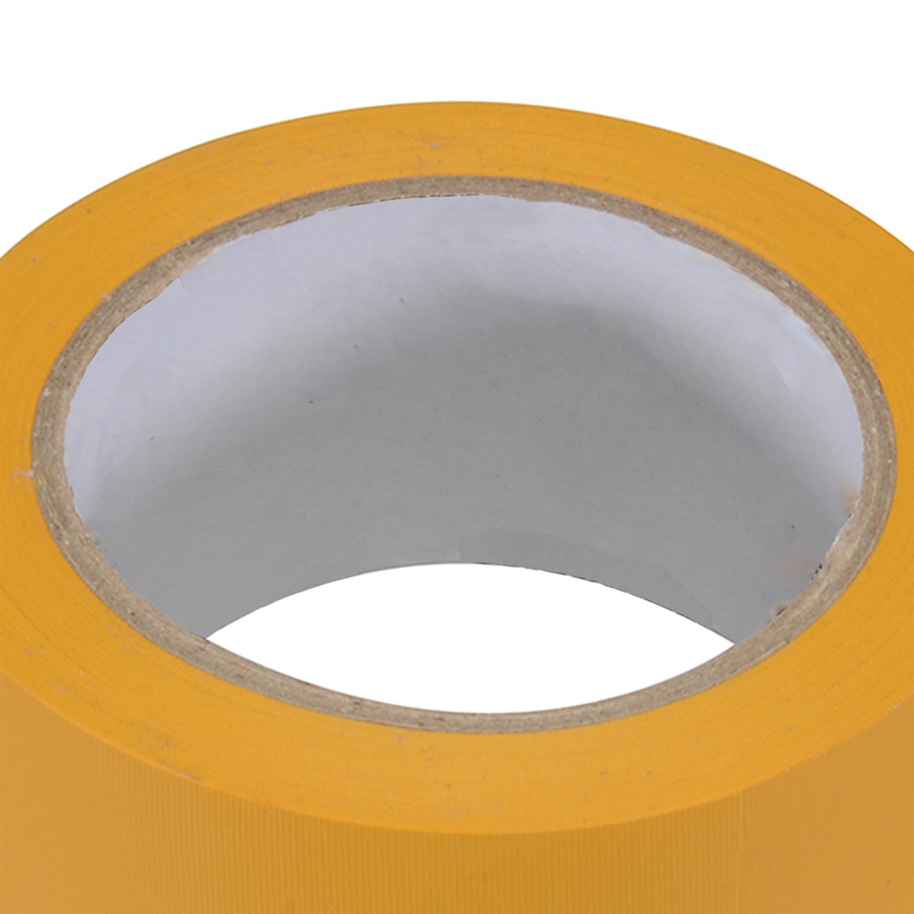Builders Tape - 50mm X 33M Yellow Rubber Adhesive On A Soft Pvc Carrier