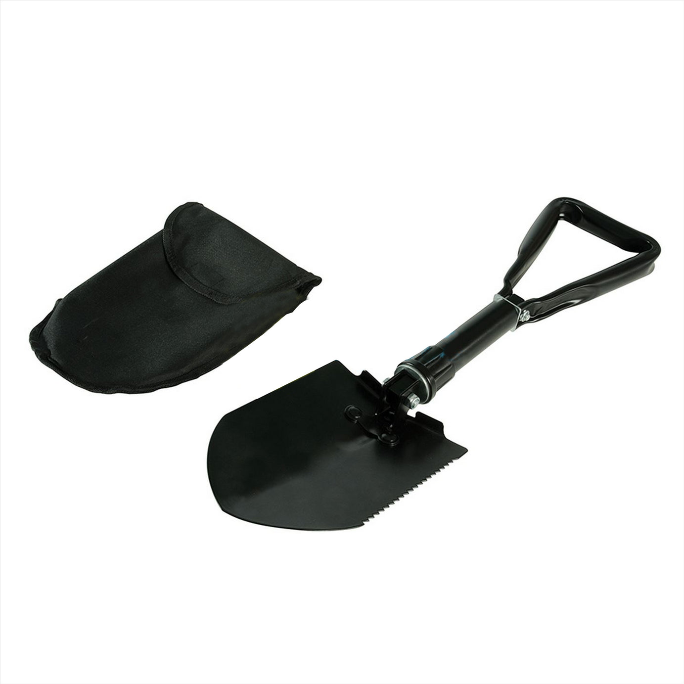 Heavy Duty Folding Shovel 580mm Serrated Blade Army Camping Axe Bushcraft