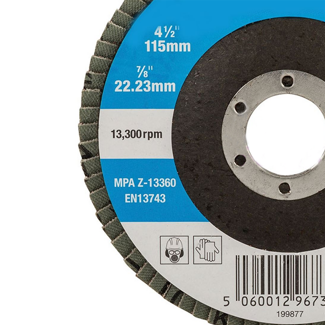 Aluminium Oxide Flap Disc Use On Steel Cast Iron Alloys And Wood 115mm 60 Grit