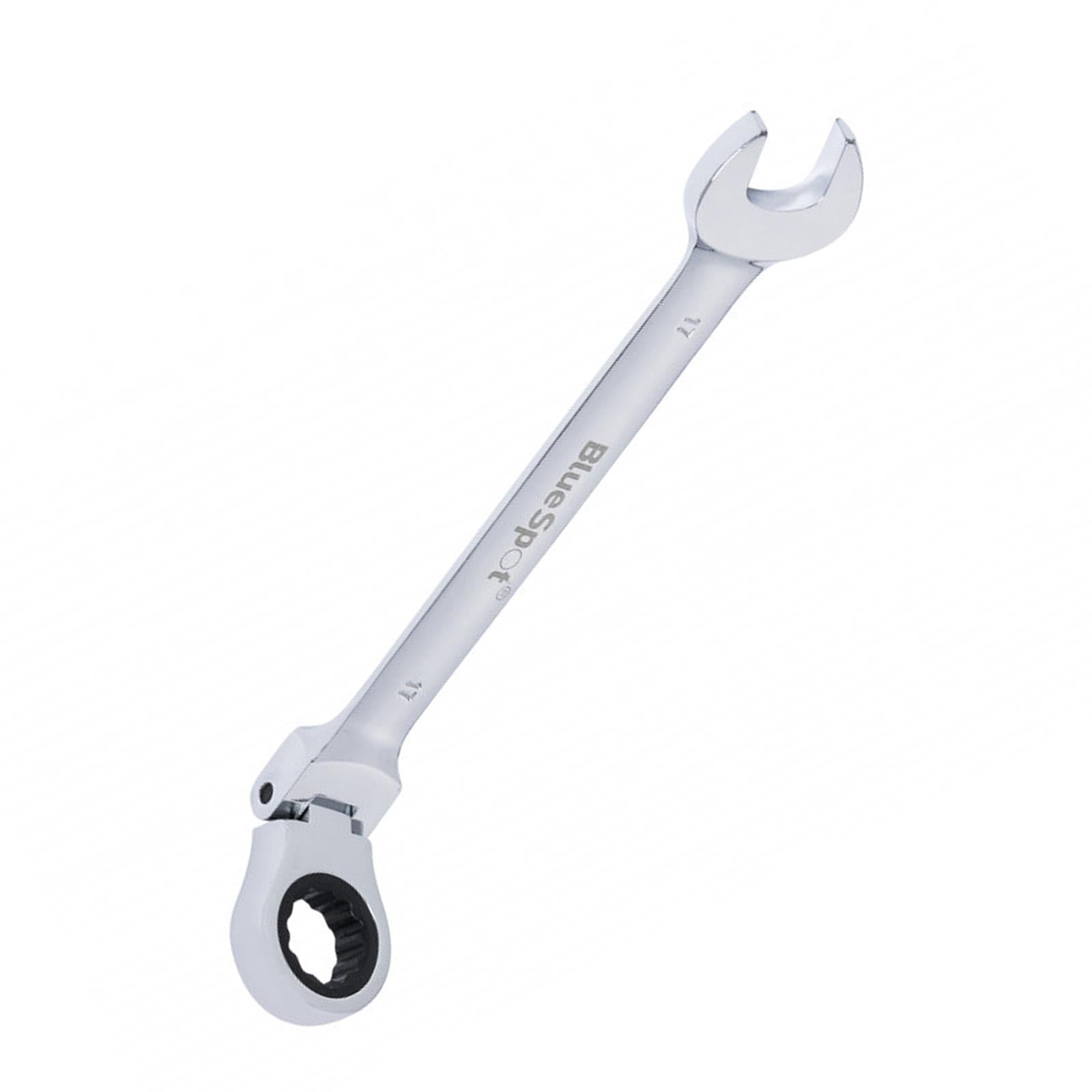 BlueSpot Ratchet Spanner Combination Flexible Head Wrench Metric 17mm