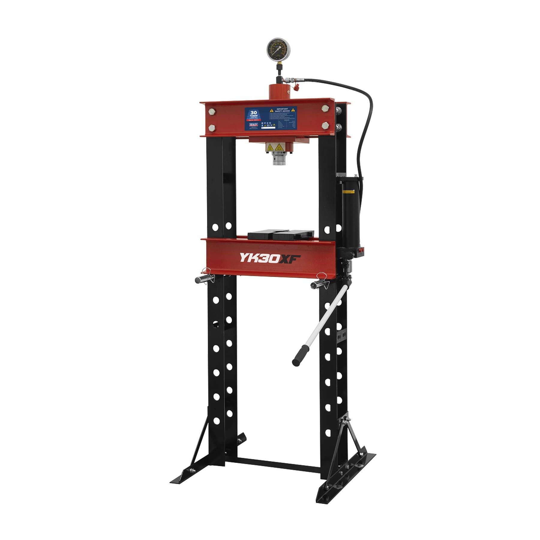 Sealey Hydraulic Press 30tonne Floor Type Steel Frame Flat Pressing Plate