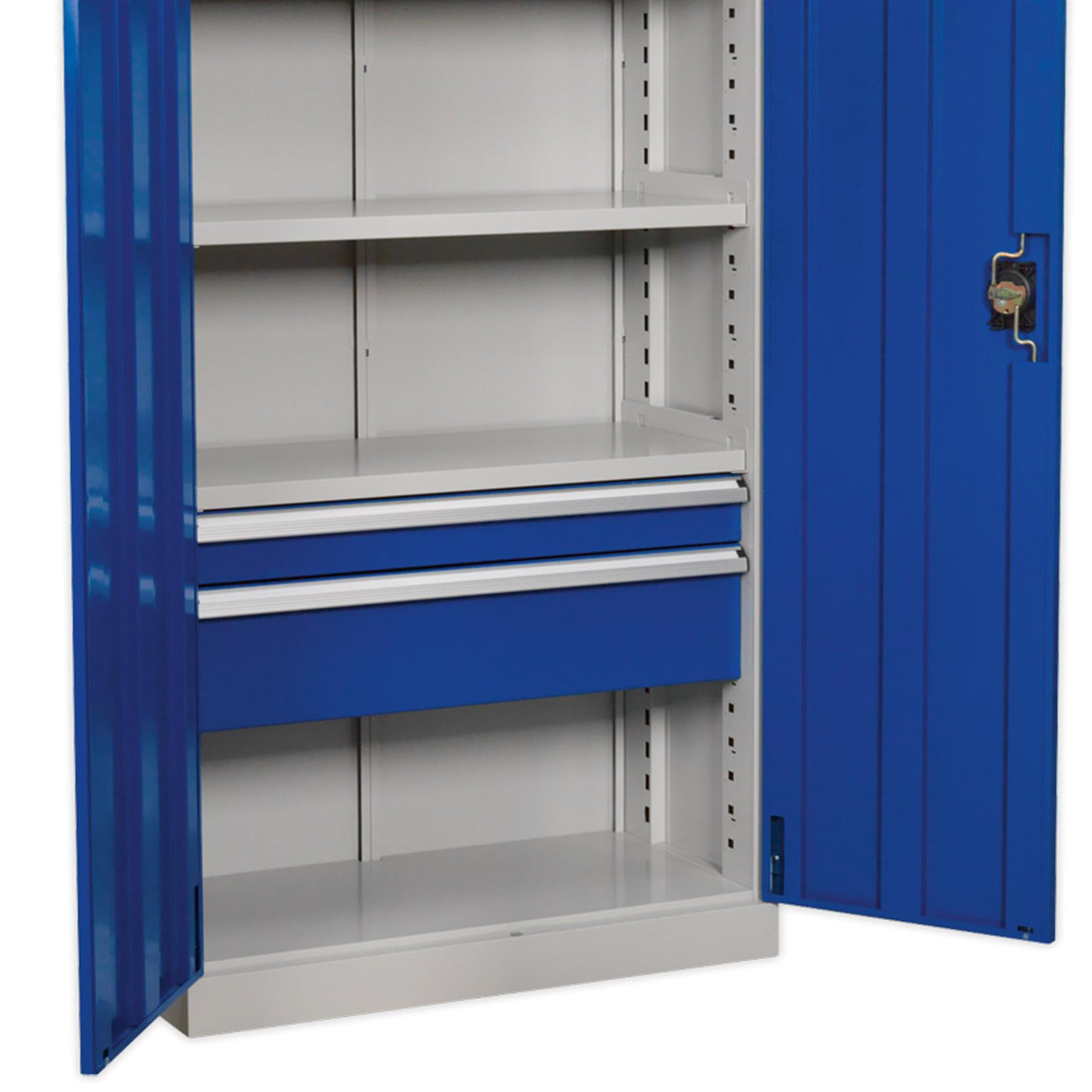 Sealey Industrial Cabinet 2 Drawer 3 Shelf 1800mm