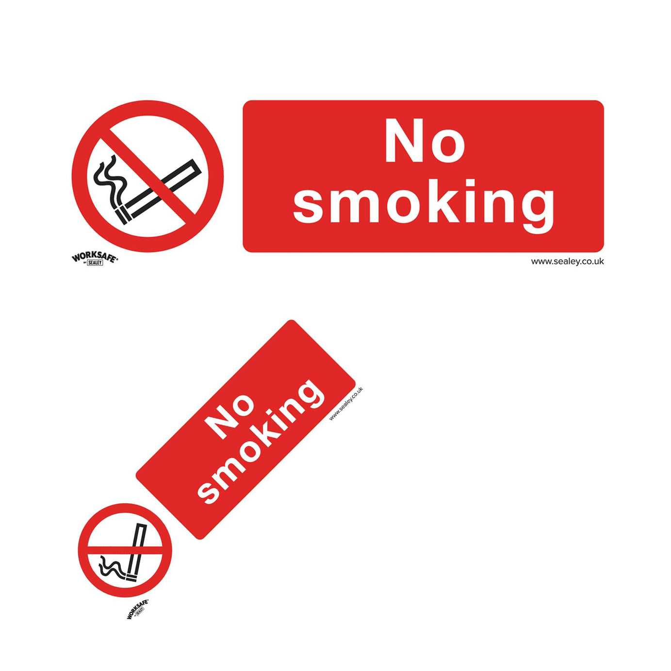 Sealey Safety Sign - No Smoking - Self-Adhesive Vinyl - Pack of 10