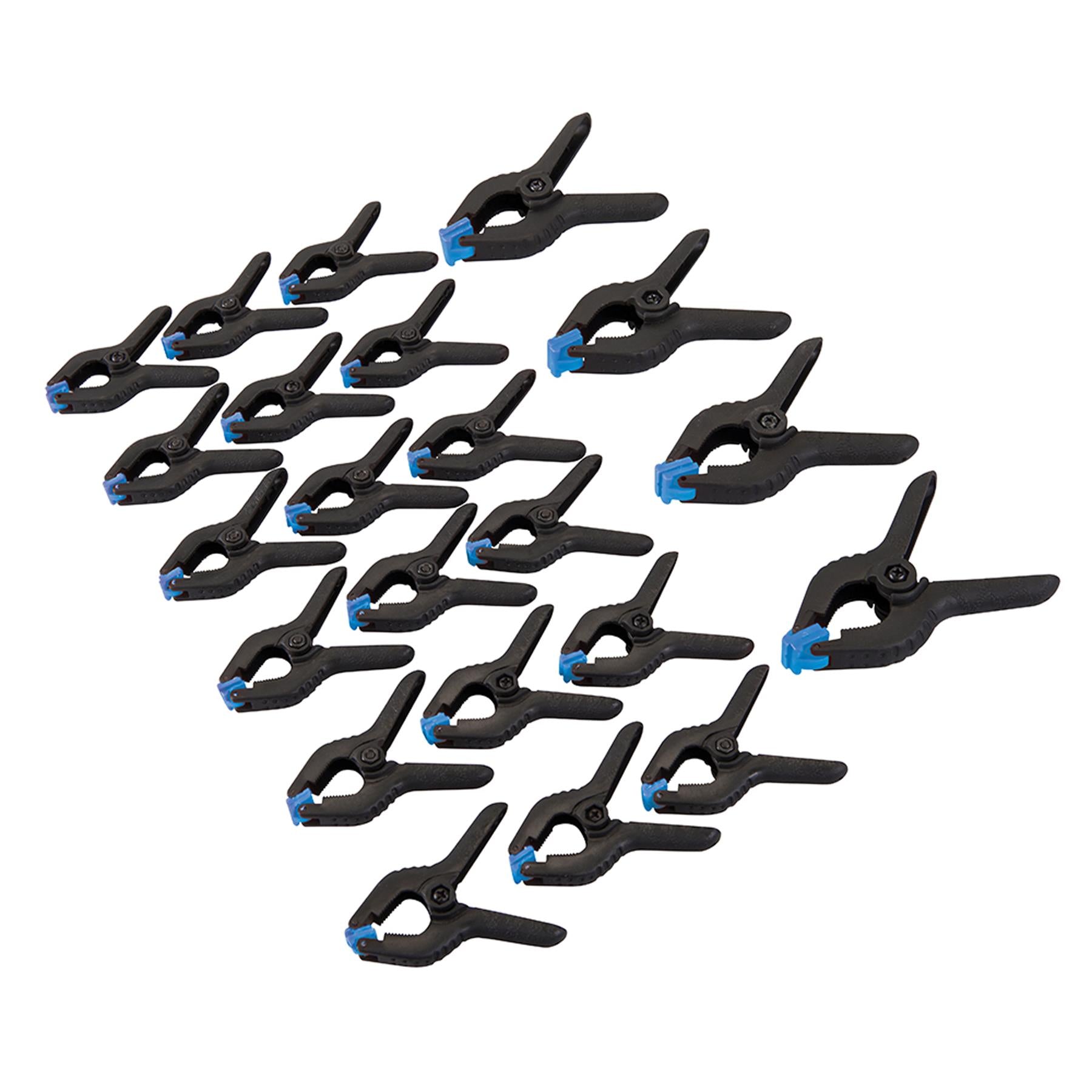 22Pce Spring Clamp Set 25 & 19mm Impact-Resistant Nylon & Fibre Construction