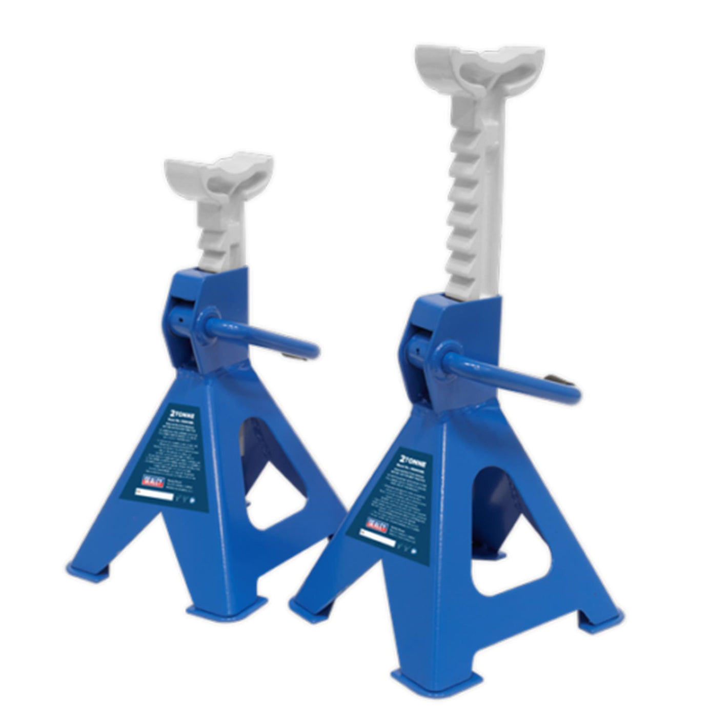 Sealey Axle Stands (Pair) 2tonne per Stand Ratchet Type - Blue