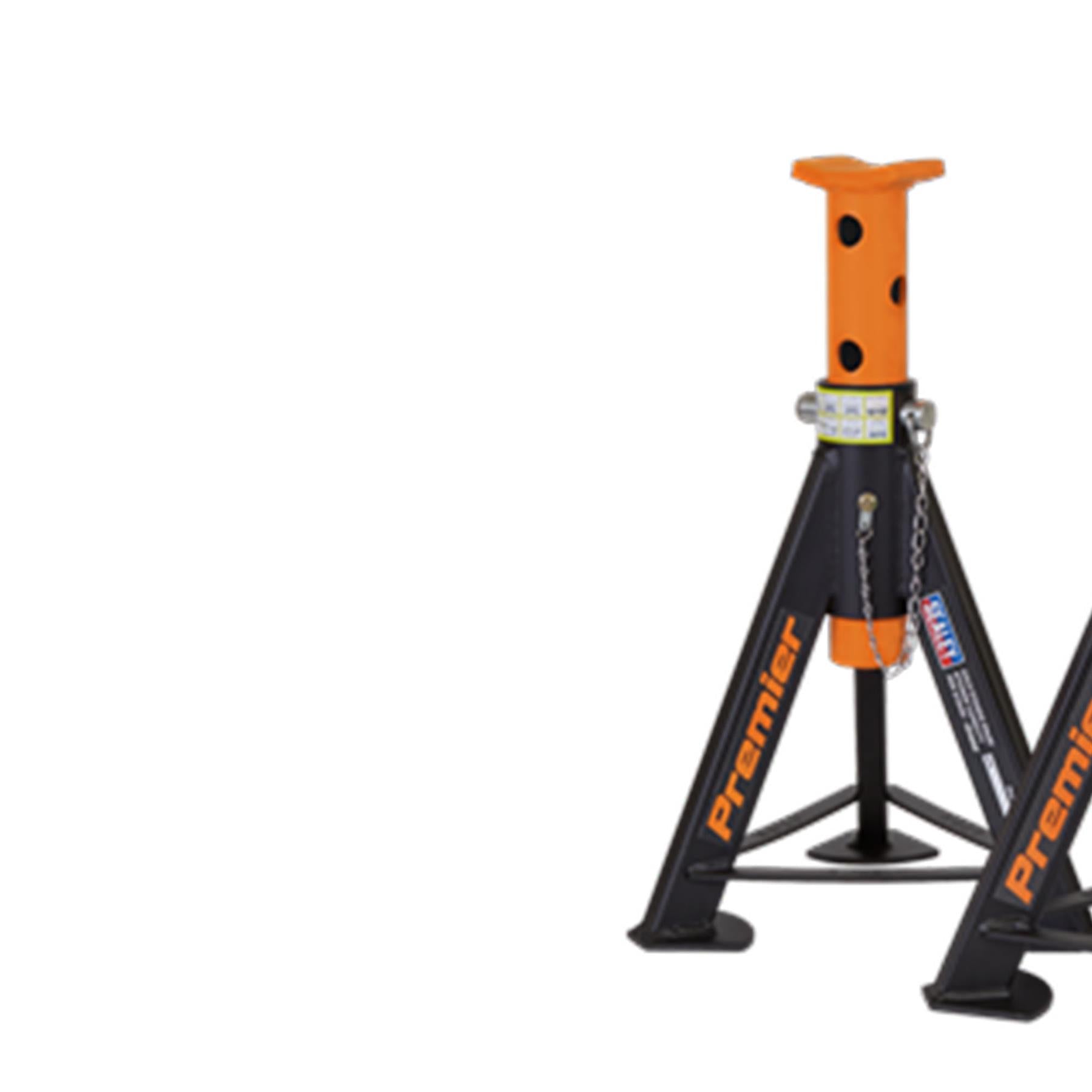 Sealey Axle Stands (Pair) 6tonne Capacity per Stand - Orange