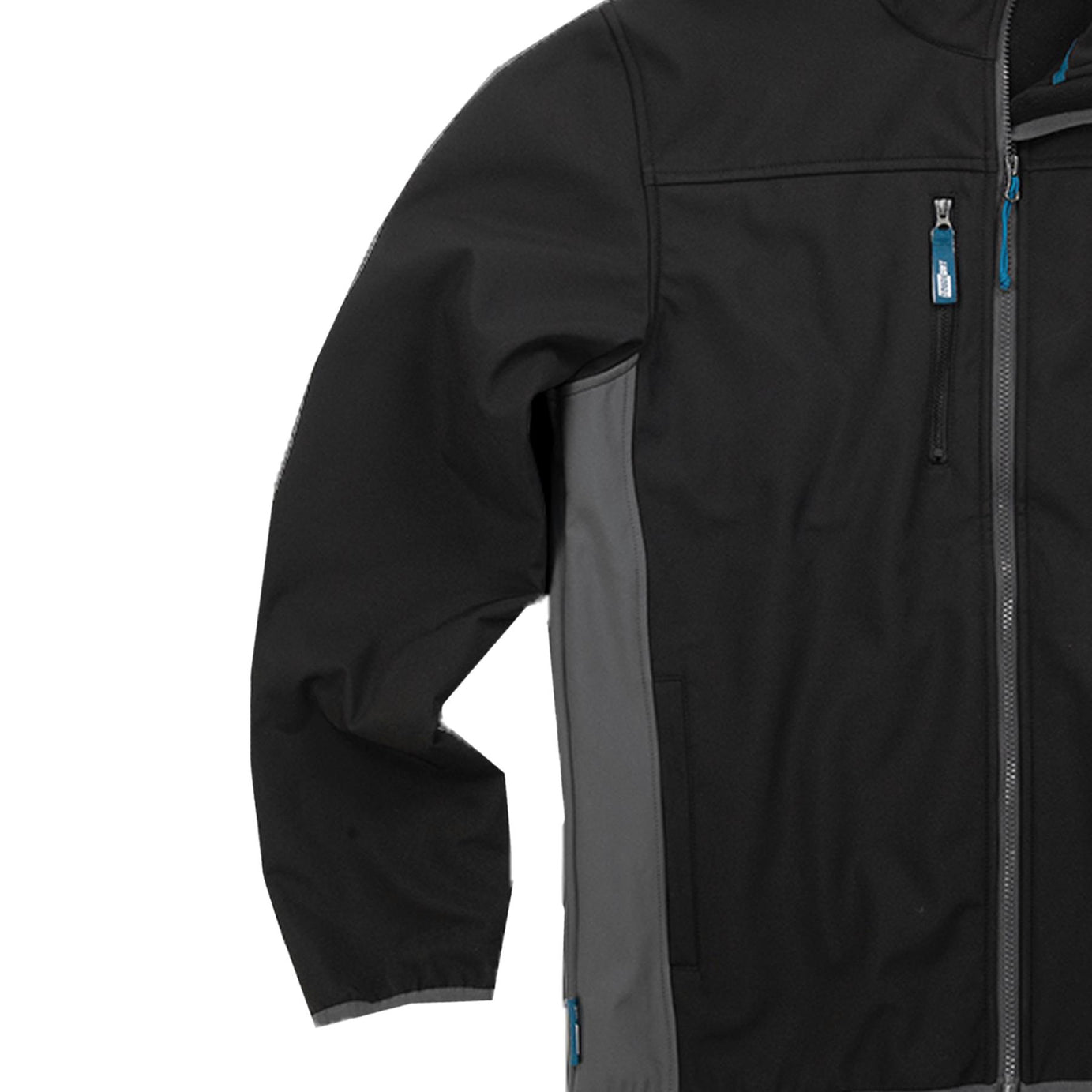 Tough Grit 2-tone Softshell Trade Tech Windproof Jacket Black/Charcoal M