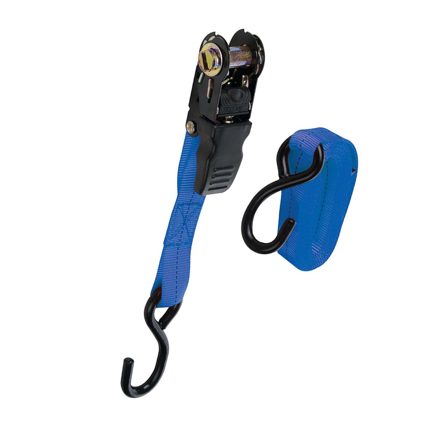Rubber-Handled Ratchet Tie Down Strap S-Hook 4.5M X 25mm - Rated 250Kg